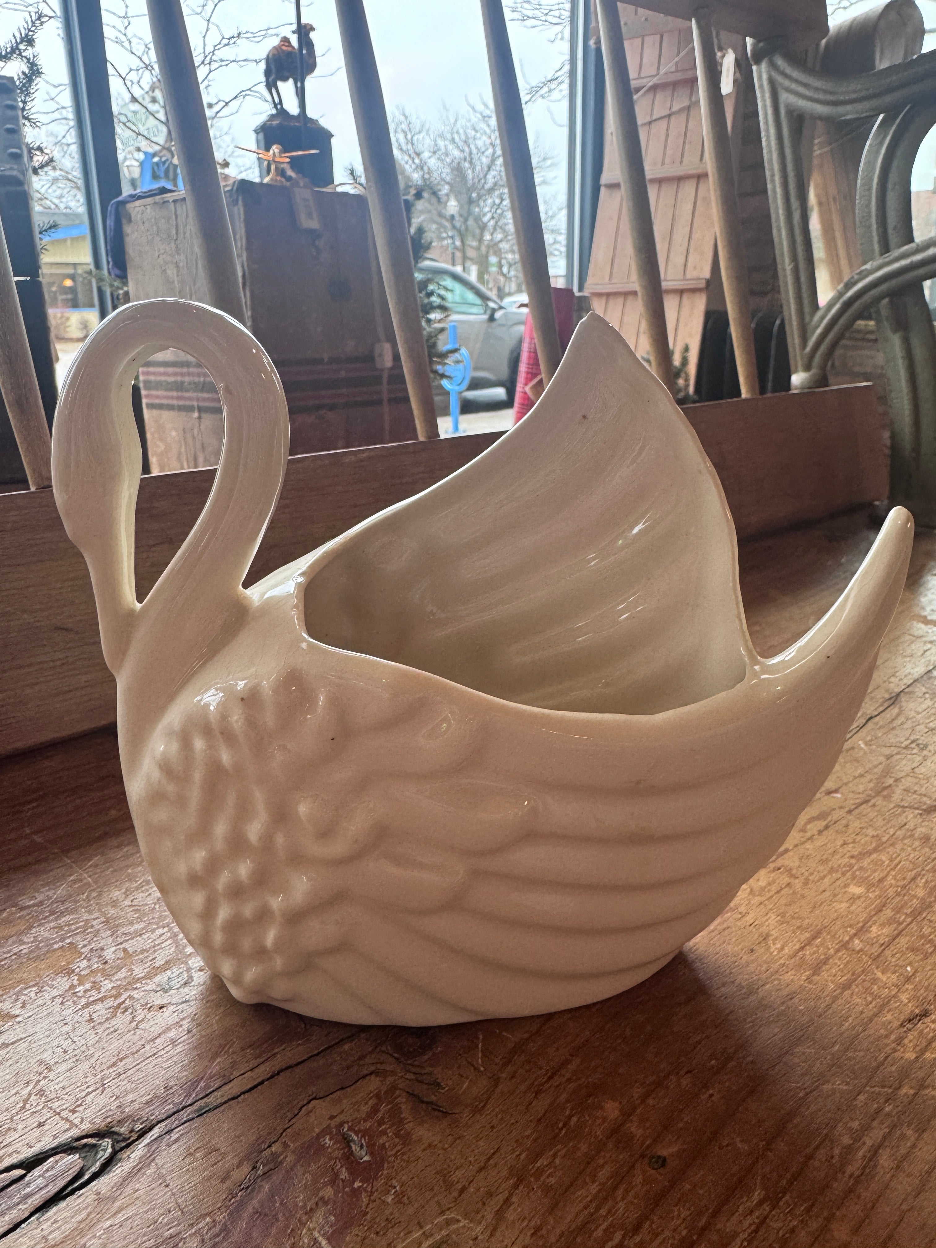 Haeger White Ceramic Swan