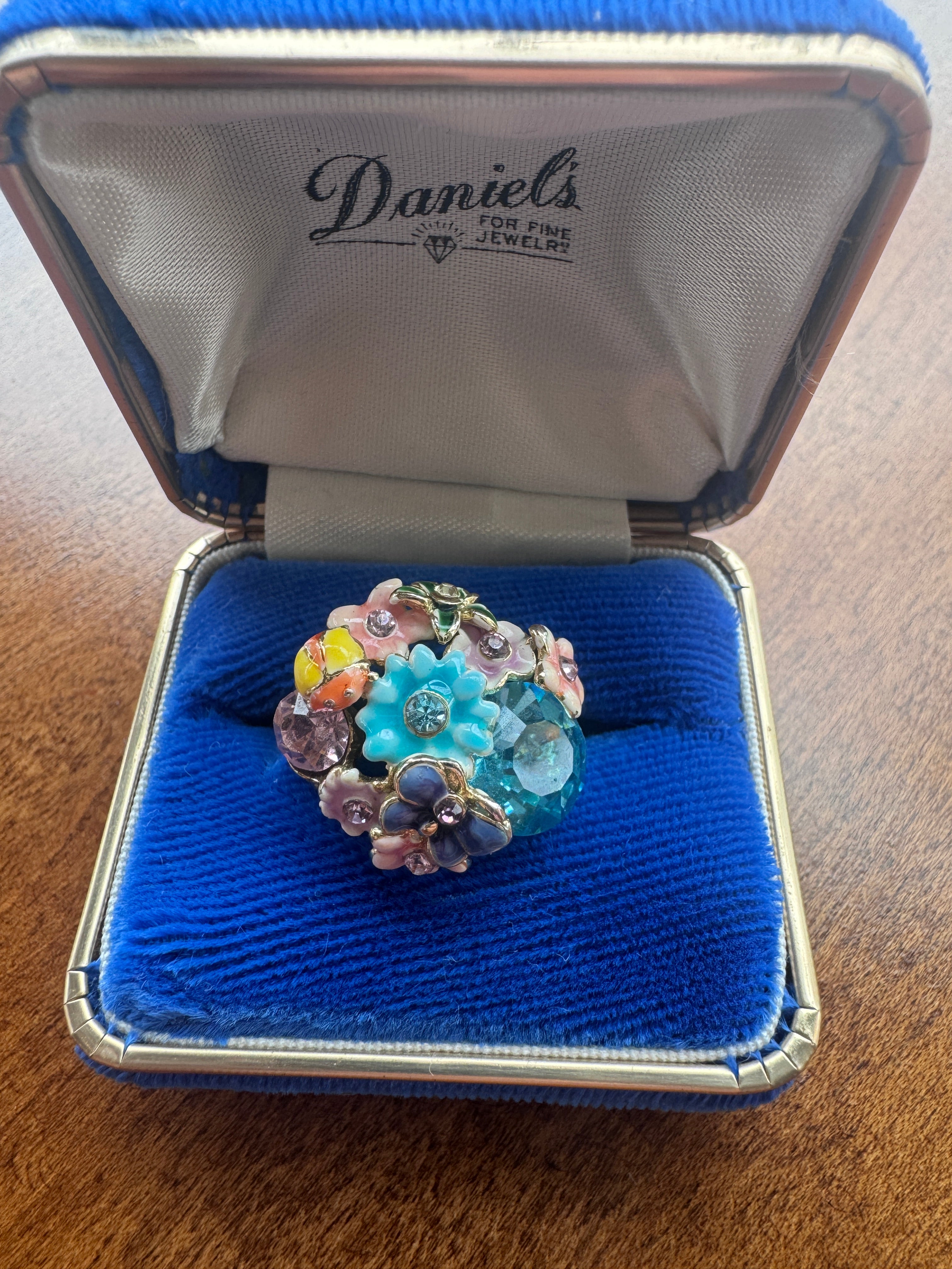 Floral Cocktail Ring Size 6.5