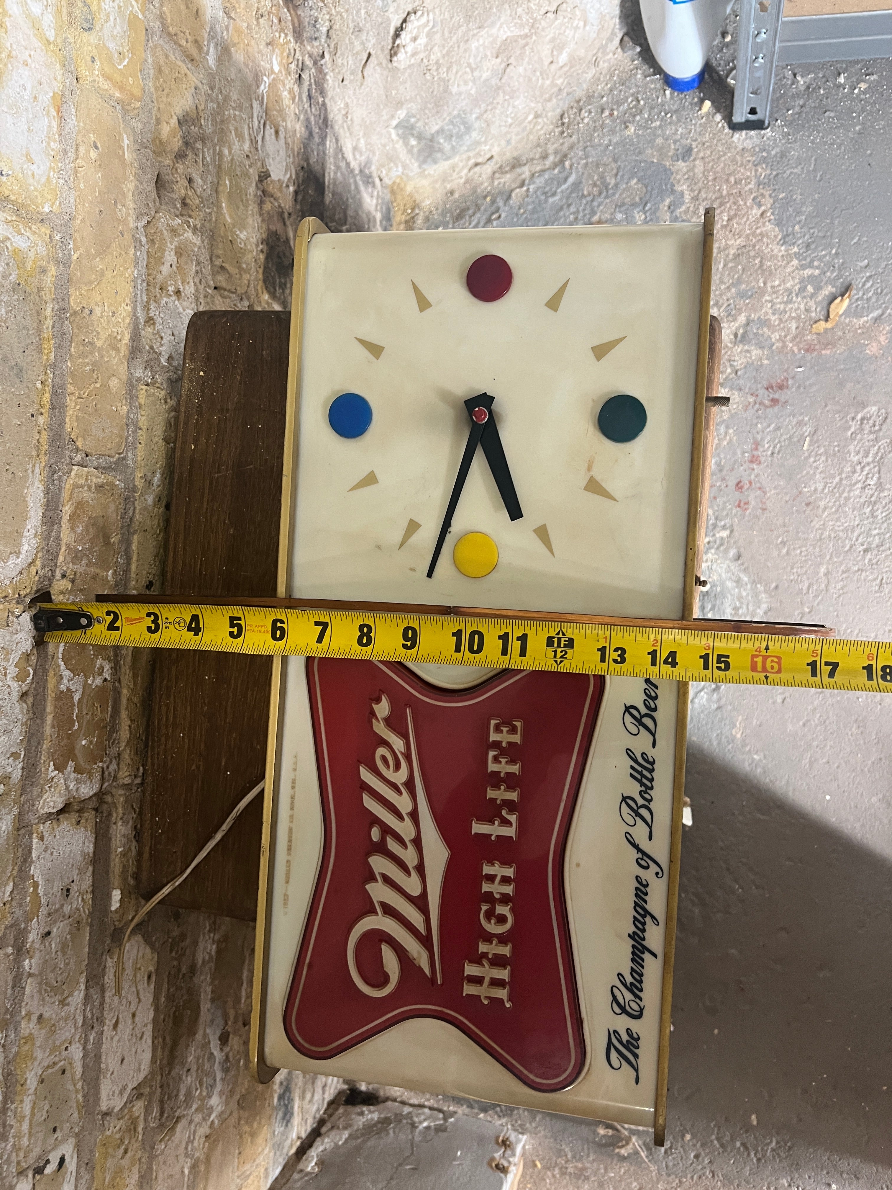 1957 Miller High Life Lighted Bar Clock
