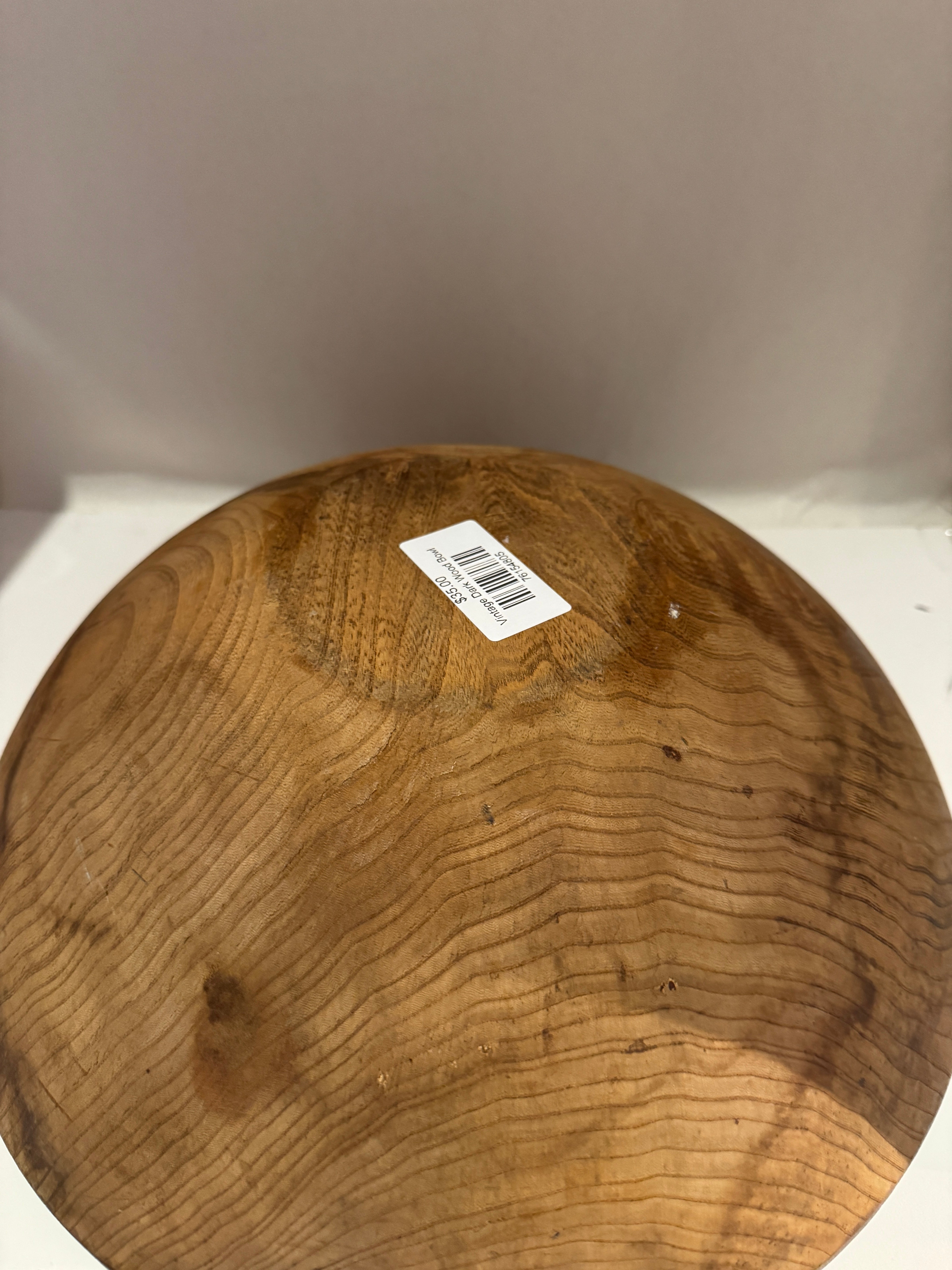 Vintage Dark Wood Bowl