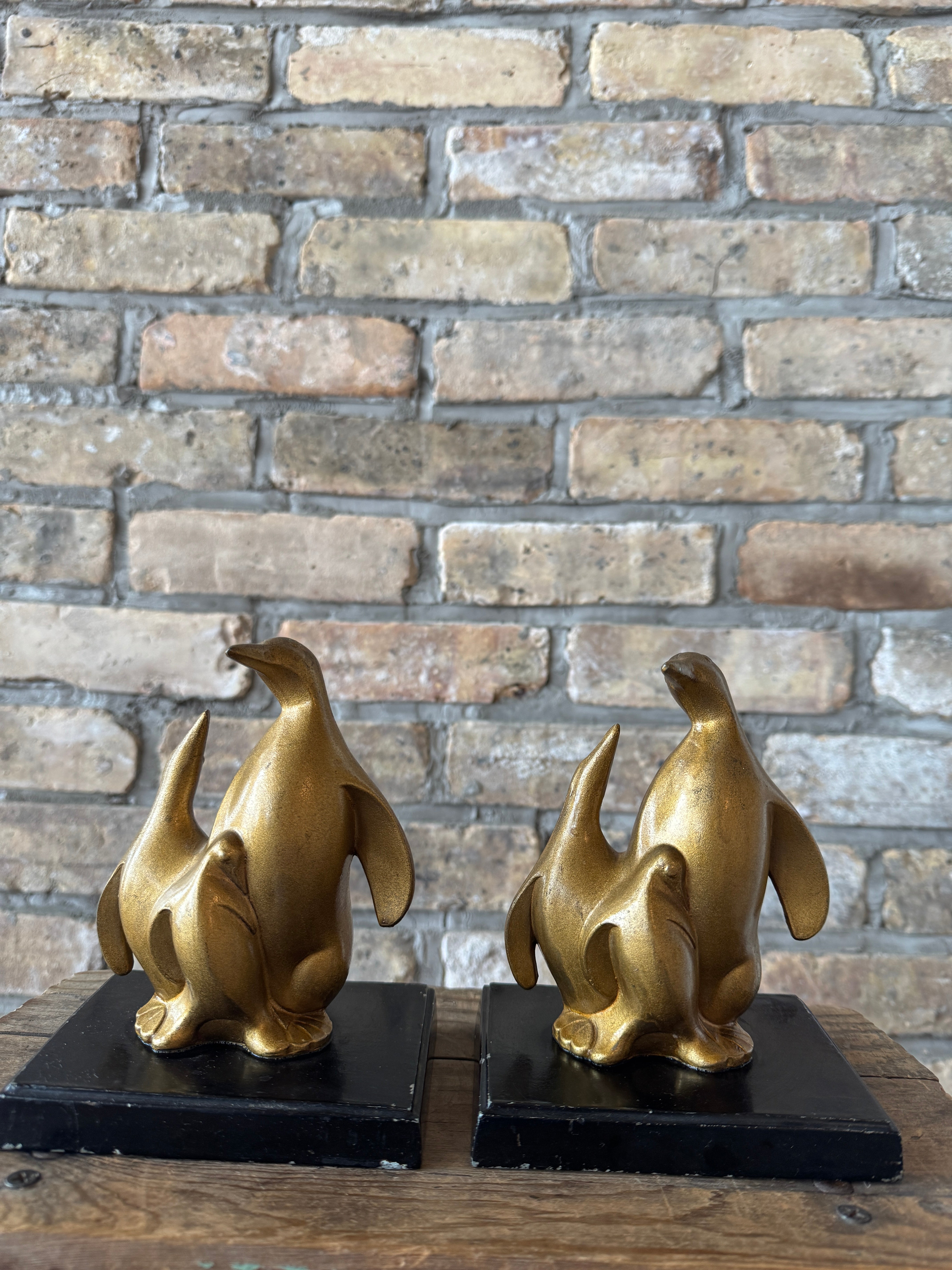 Art Deco Penguin Bookends