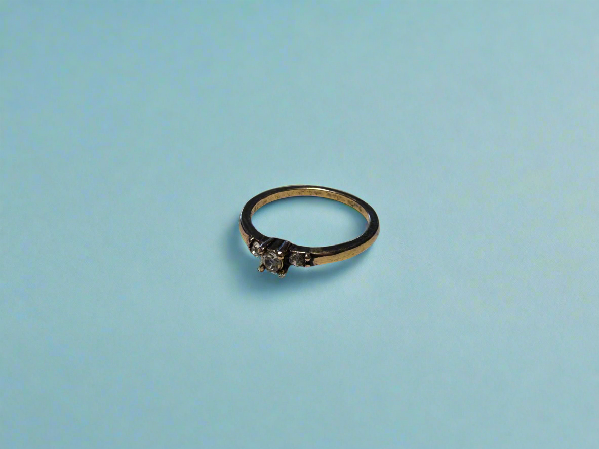 3 Stone Rhinestone Ring