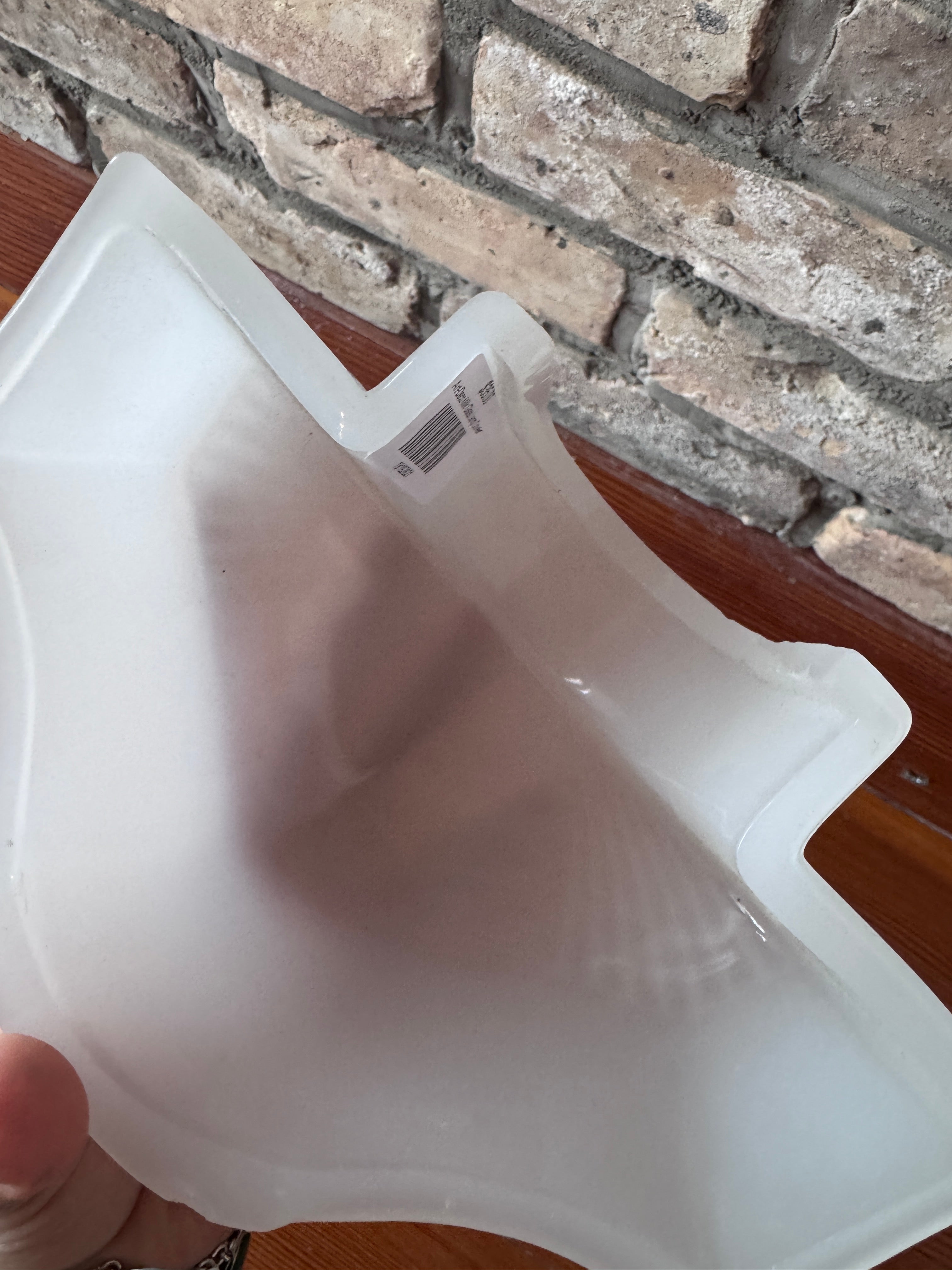 Art-Deco Milk Glass Lamp Cover