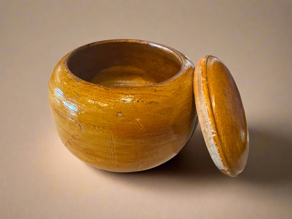 Hand Turned Oregon Myrtle Wood Jar