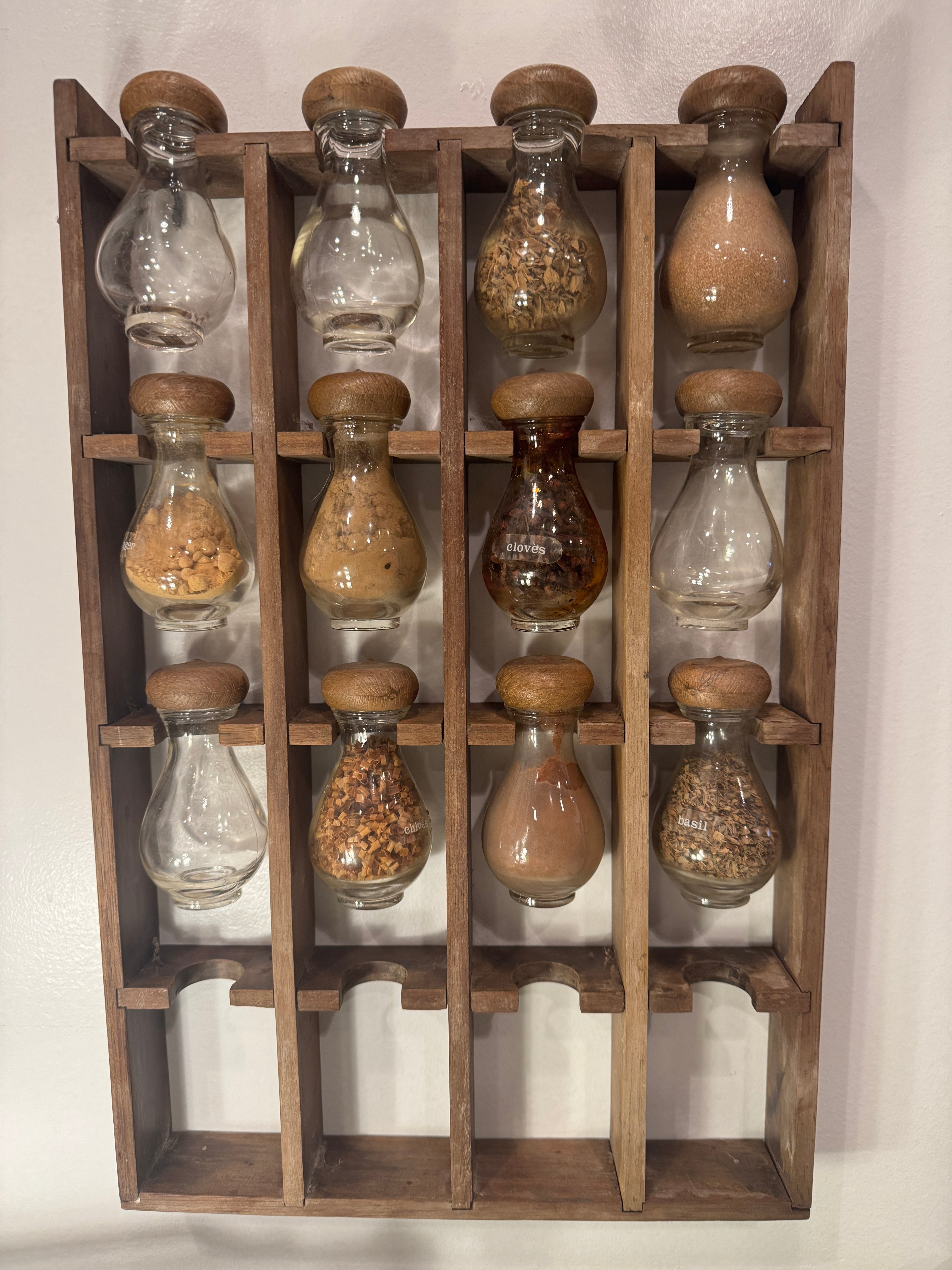 Antique Styson Wooden Spice Rack