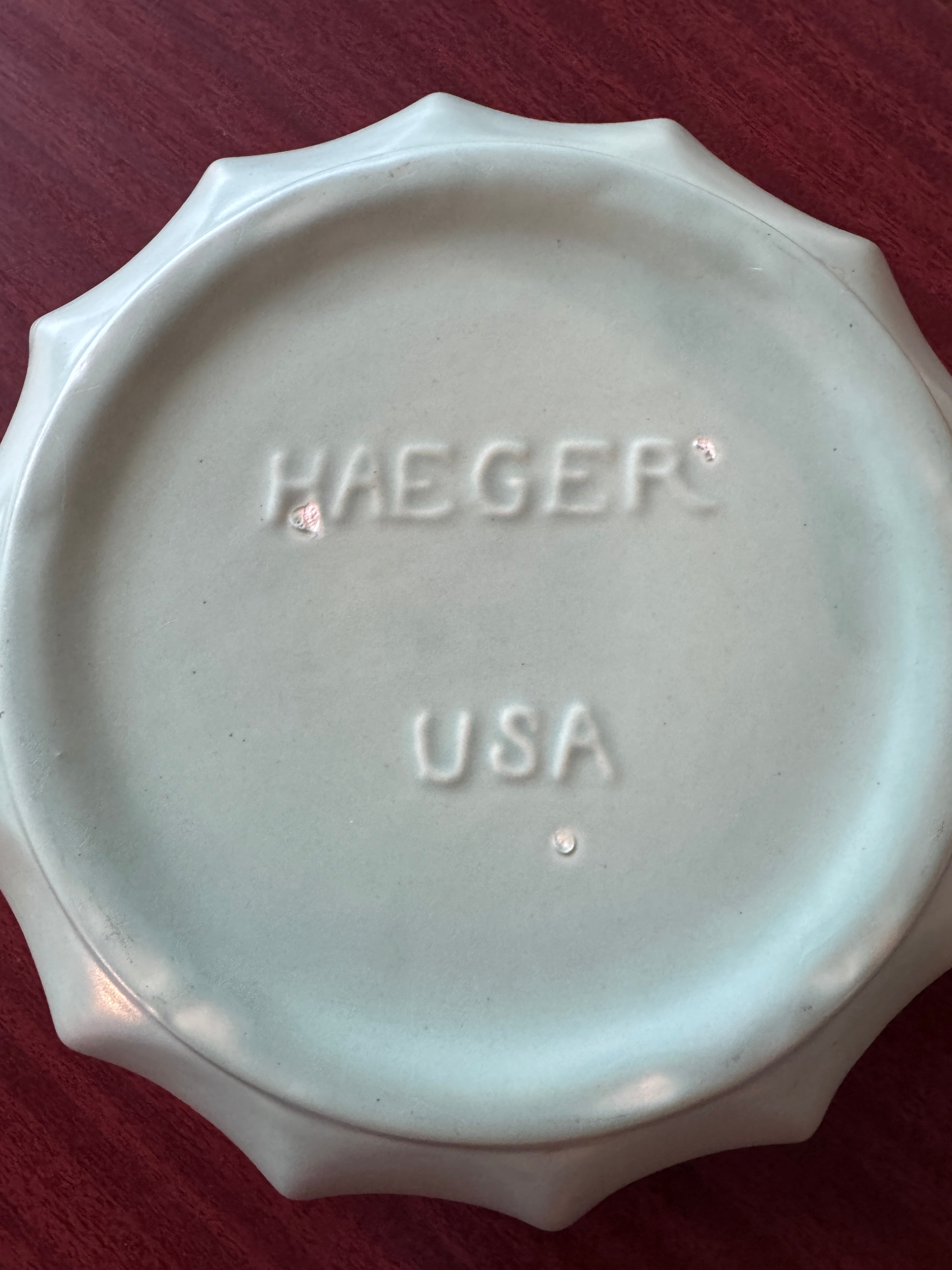 Haeger Grueby Green Bowl