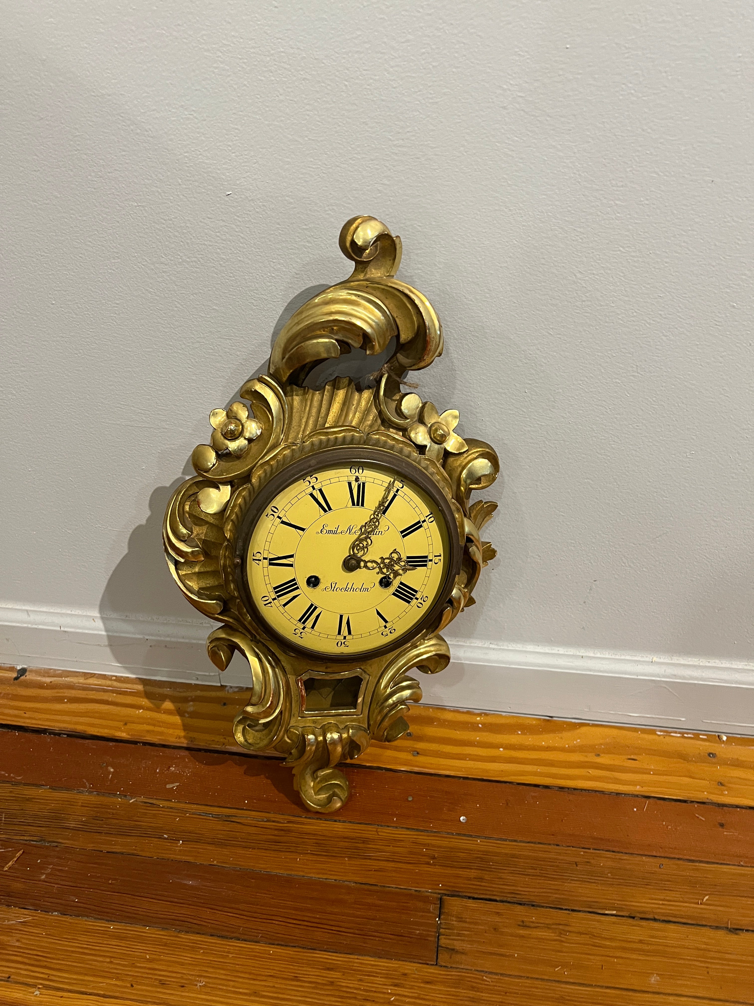 Gold Stockholm Clock