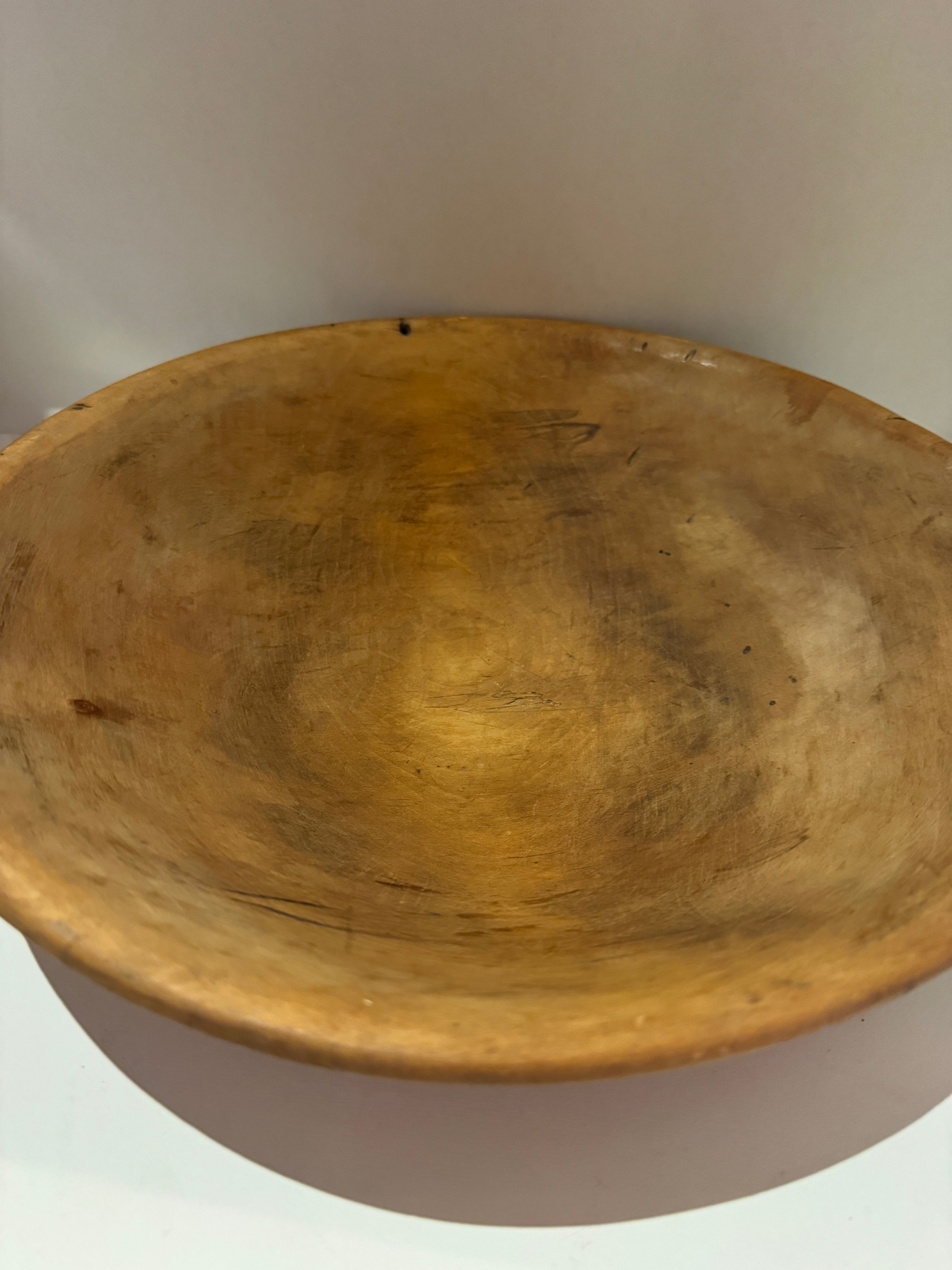 Vintage Solid Wood Dough Bowl