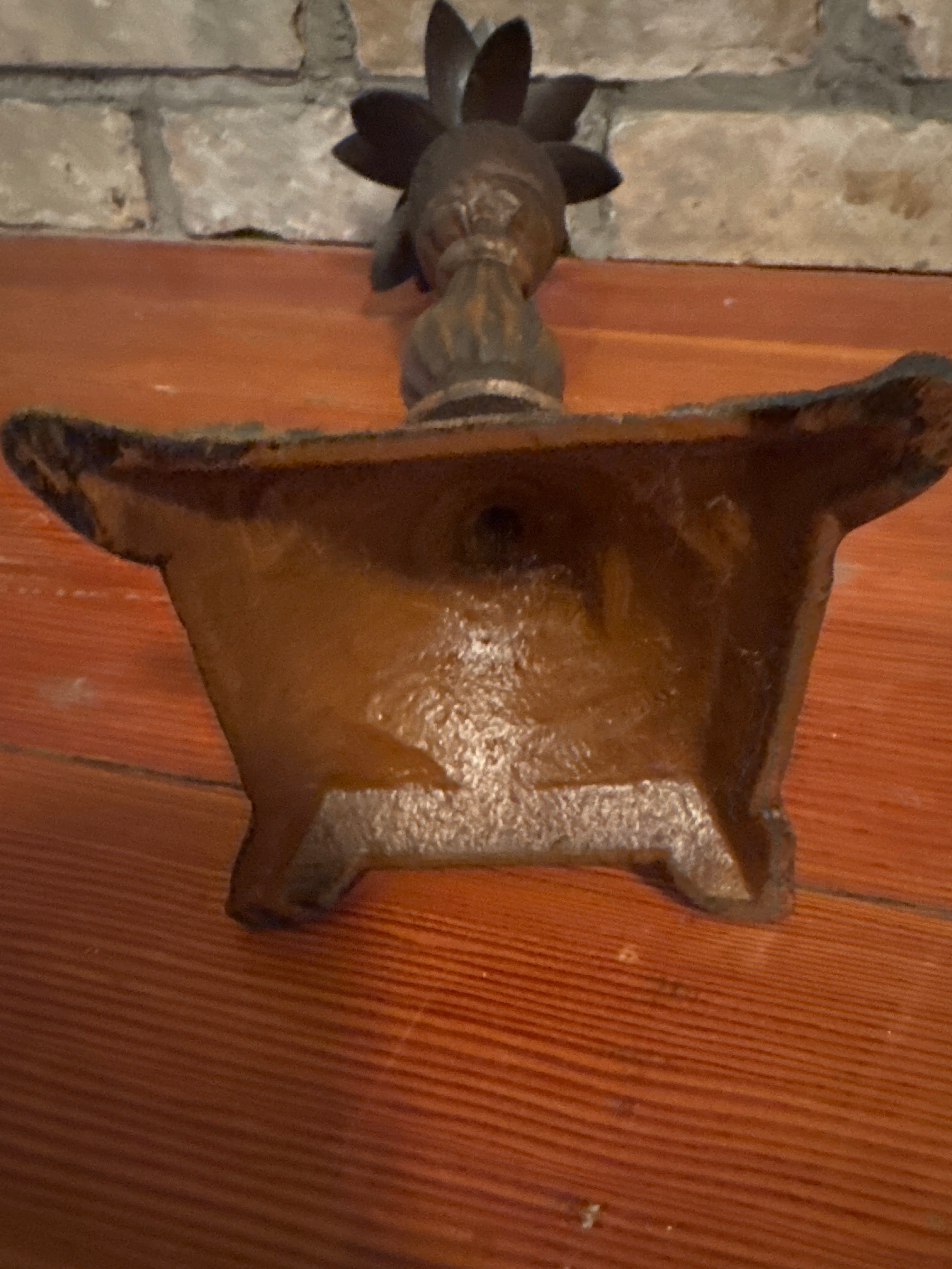 Cast Iron Pineapple Candle Stick Holder 12.5"