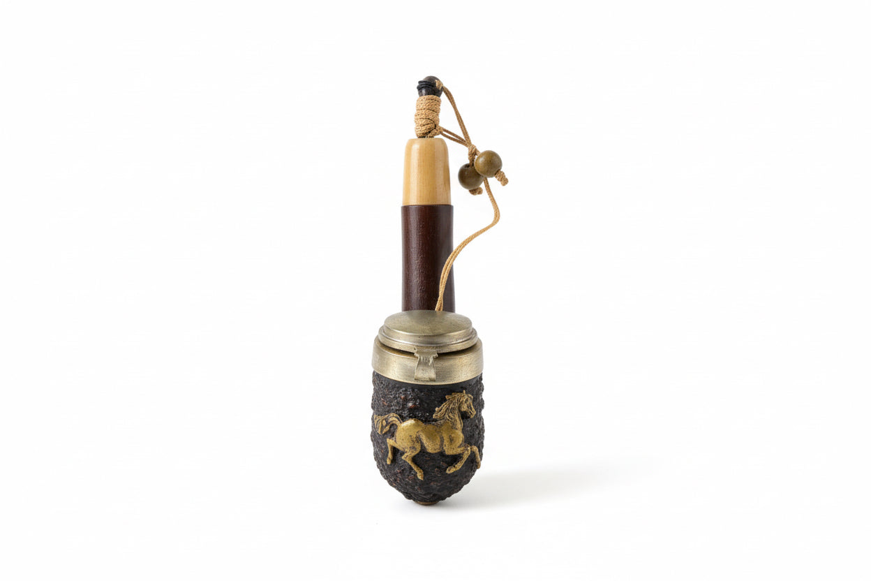 Vintage Storm Top Pipe with Stallion Motif