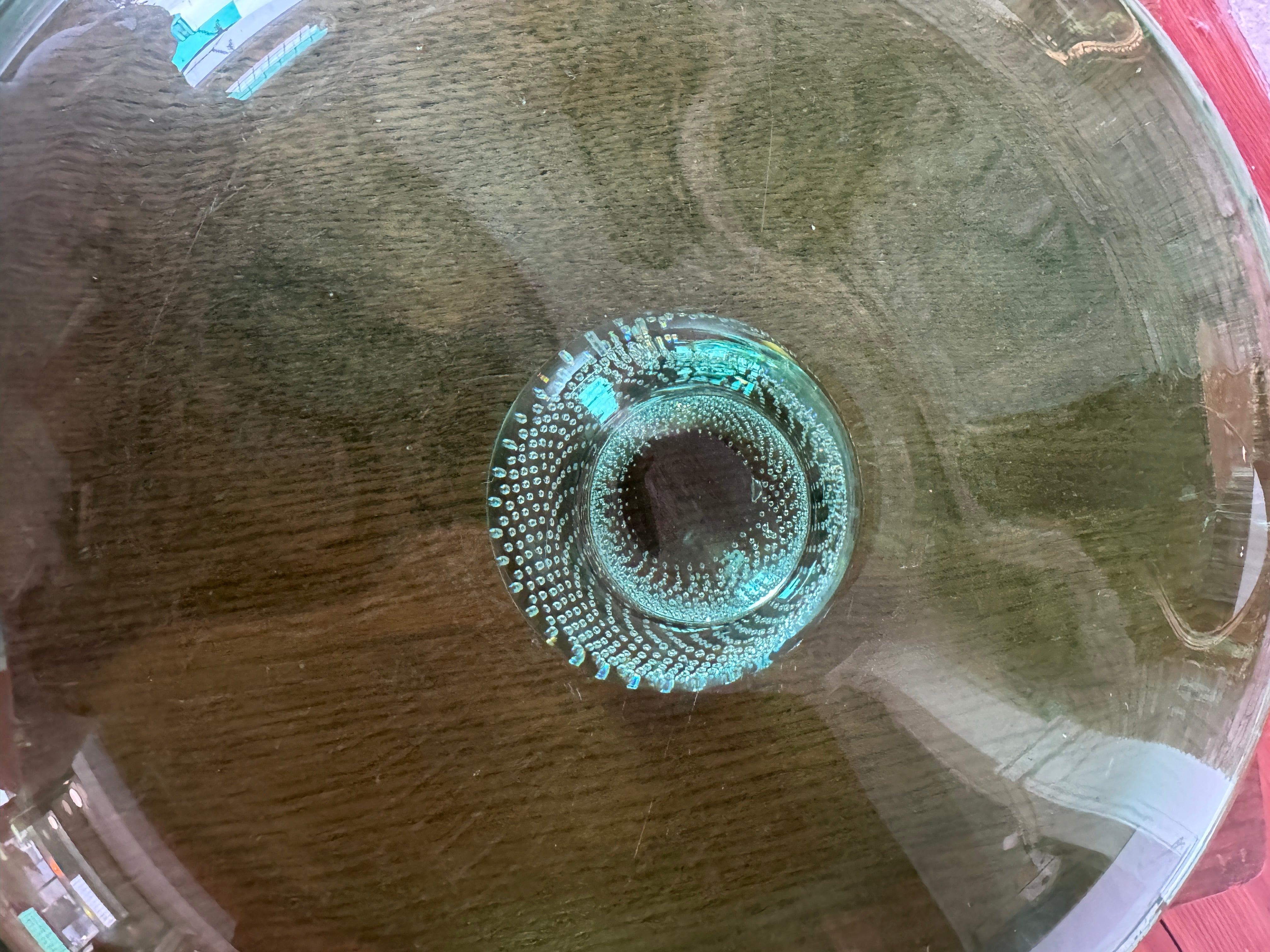 MCM Atomic Bullicante Green Art Glass Serving Plate