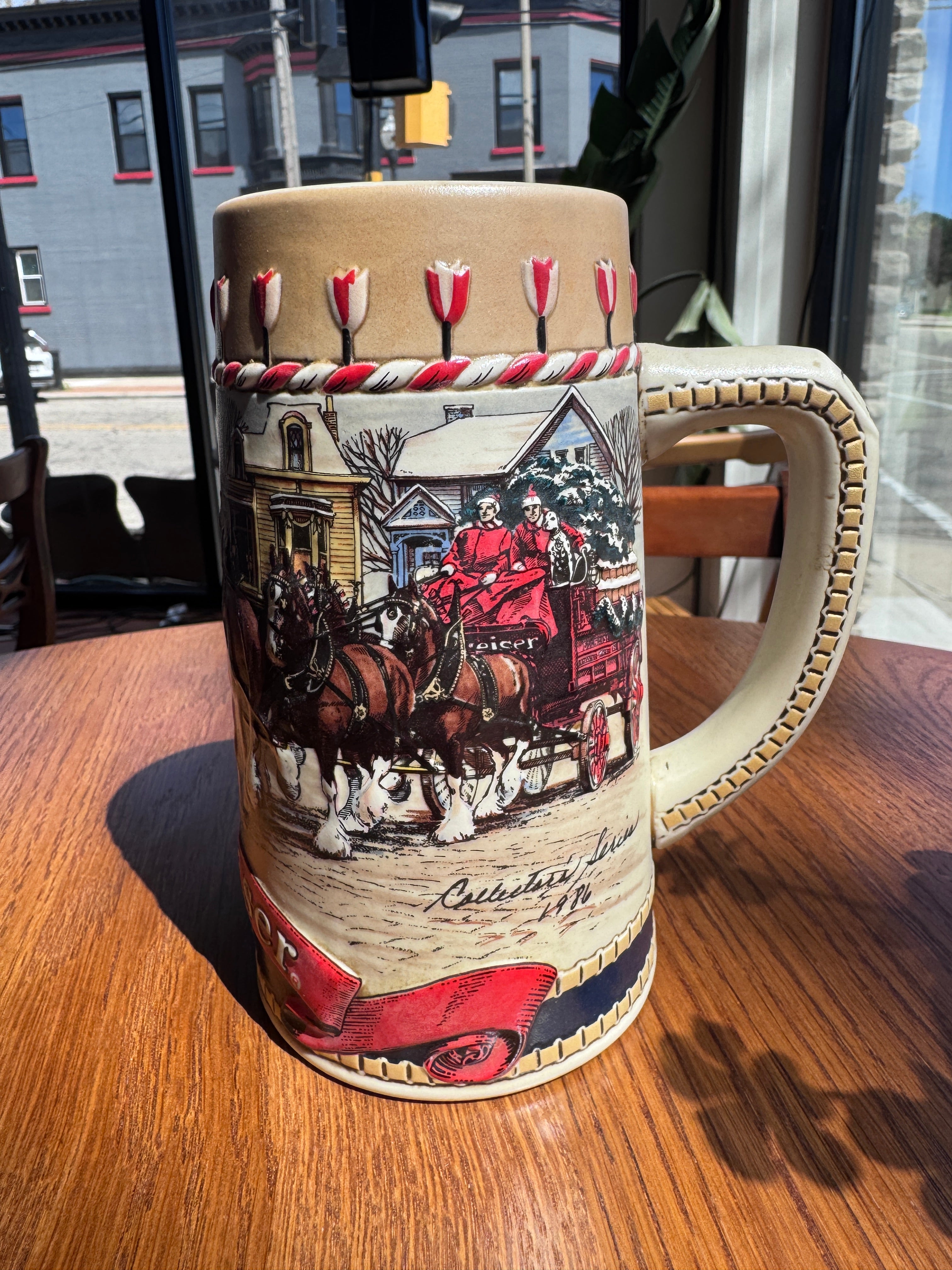 1986 Budweiser Holiday Stein