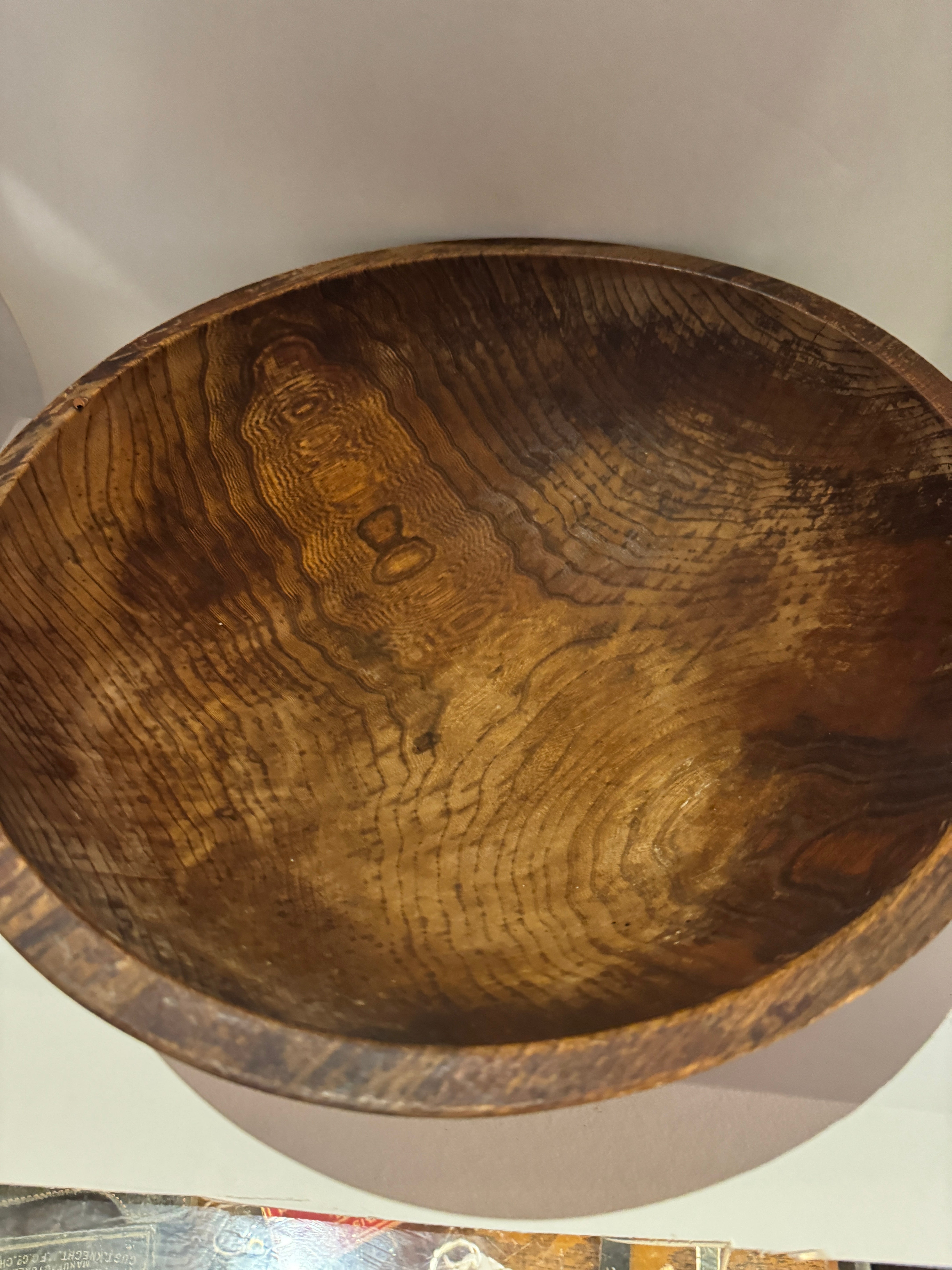 Vintage Dark Wood Bowl
