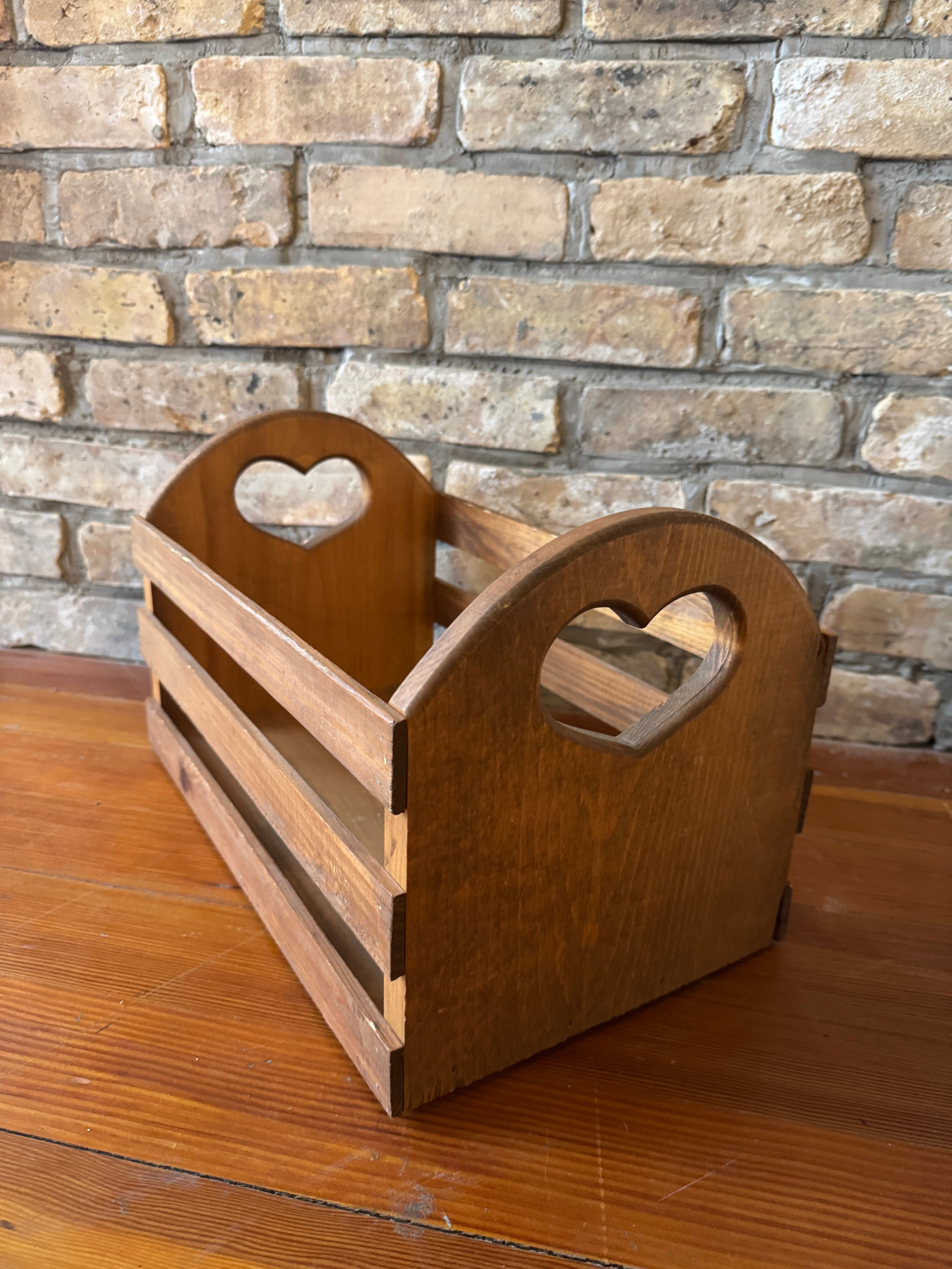 1990s Wooden Magazine Rack