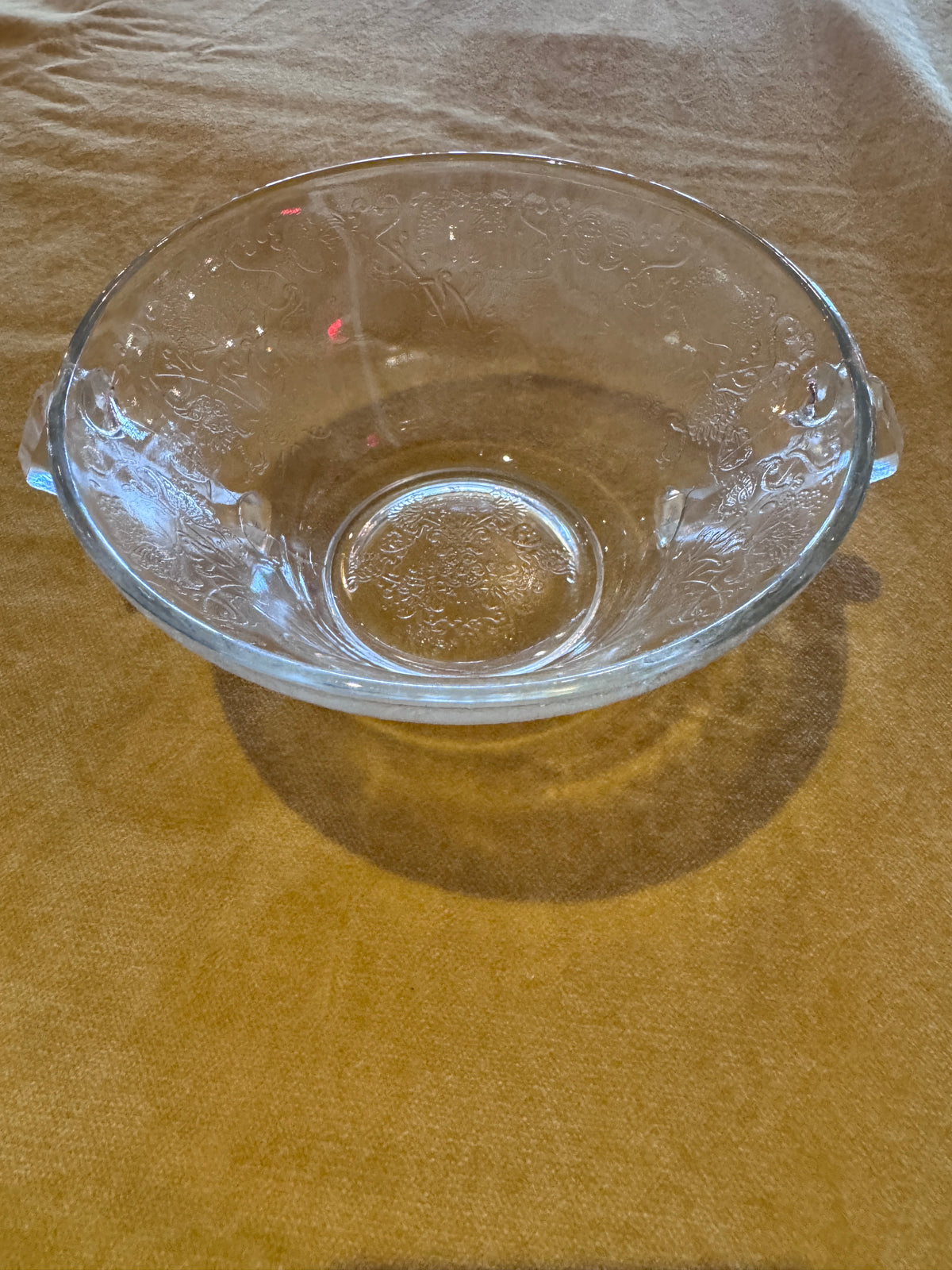 1940s Hazel Atlas Etched Sugar Bowl