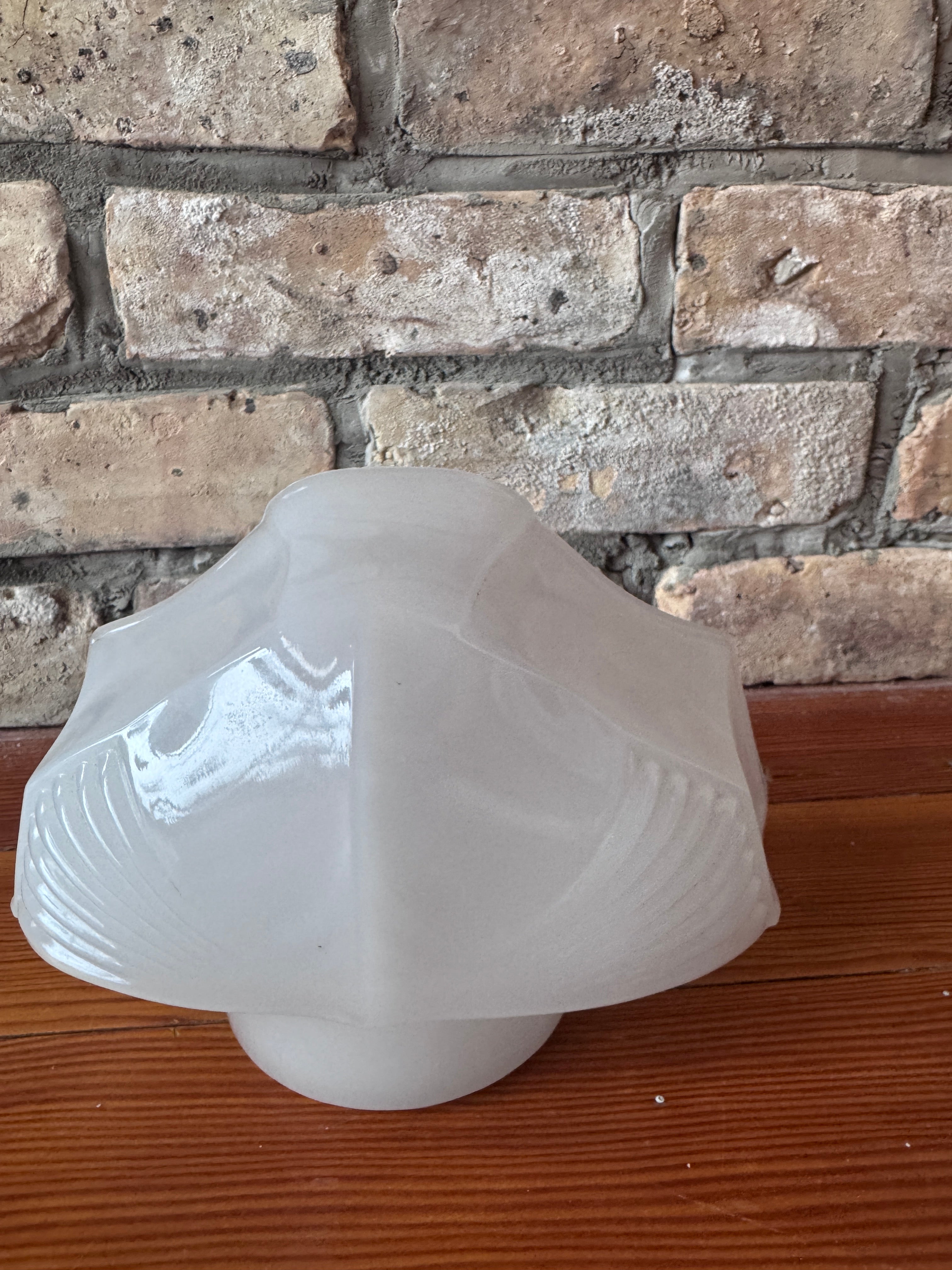 Art-Deco Milk Glass Lamp Cover