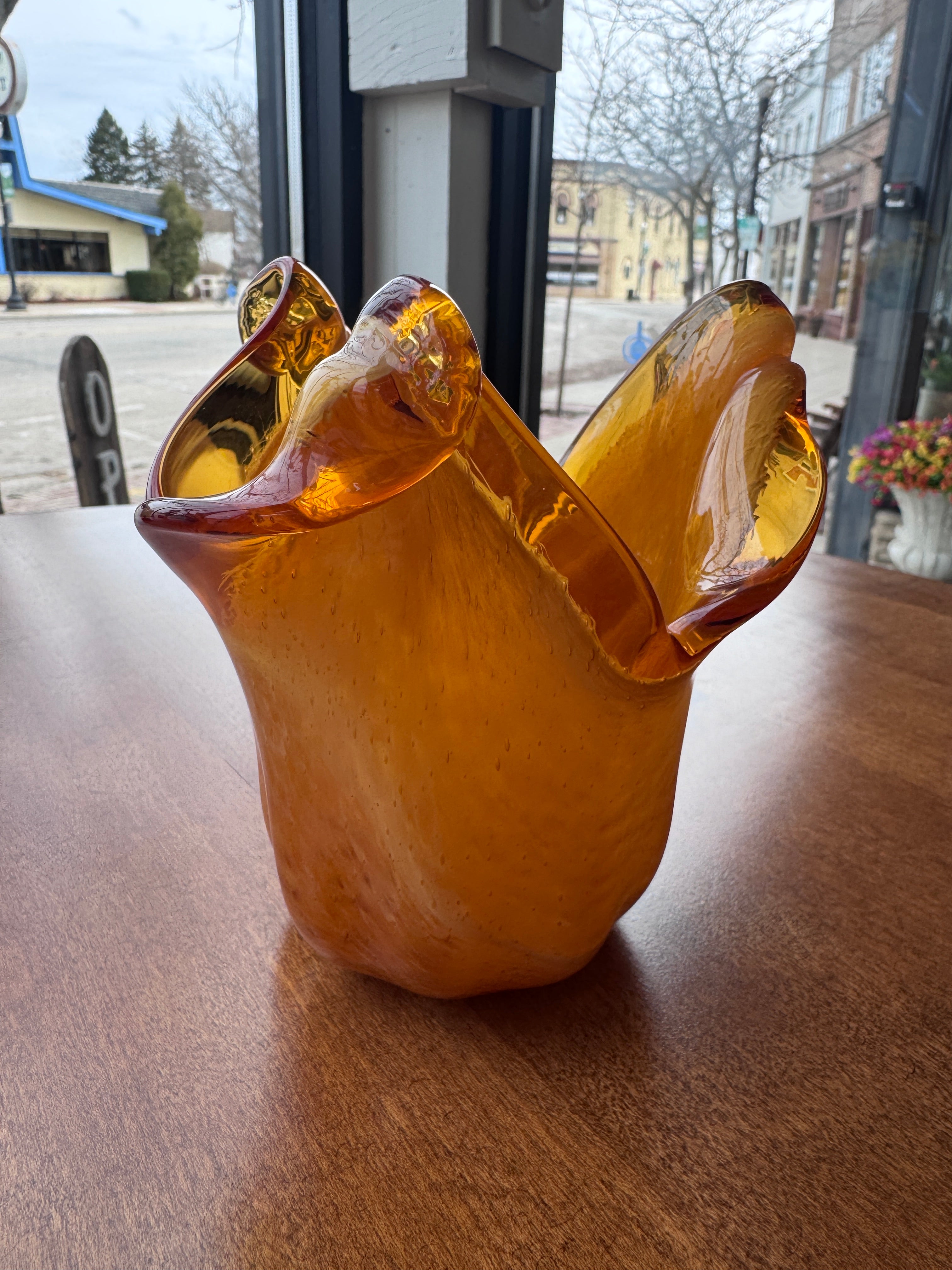 White Crystal Murano Vase