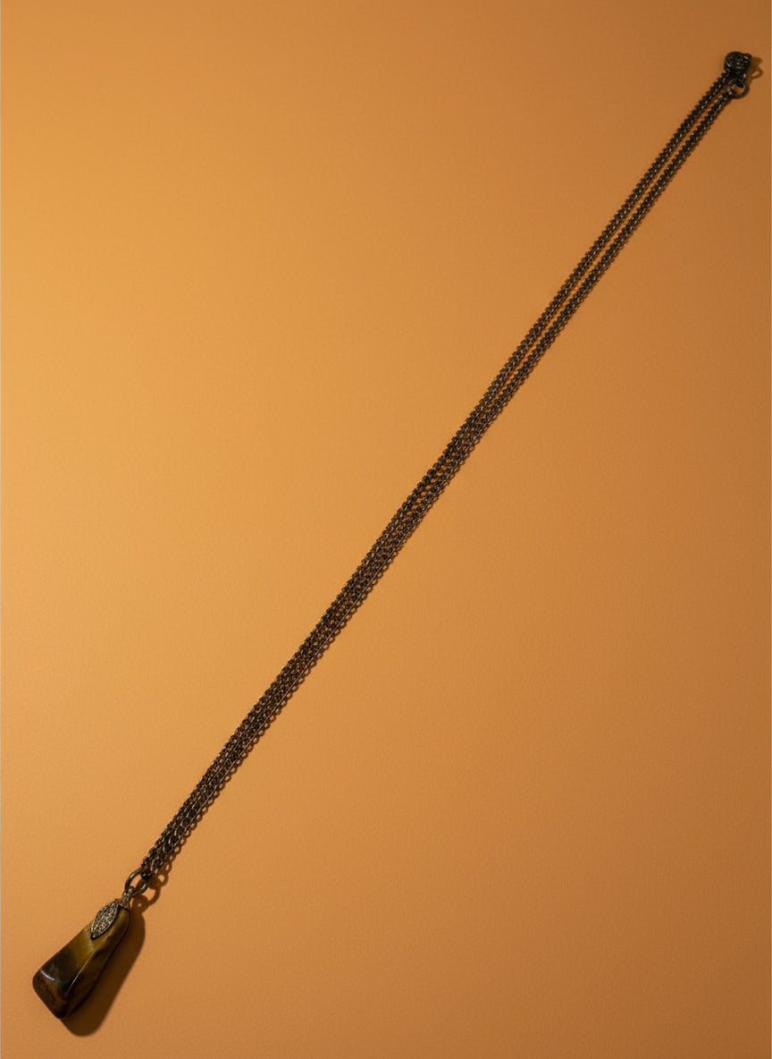 Tiger's Eye Quartz Pendant Necklace