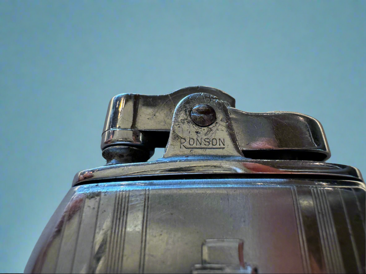 Ronson Round Silver Lighter