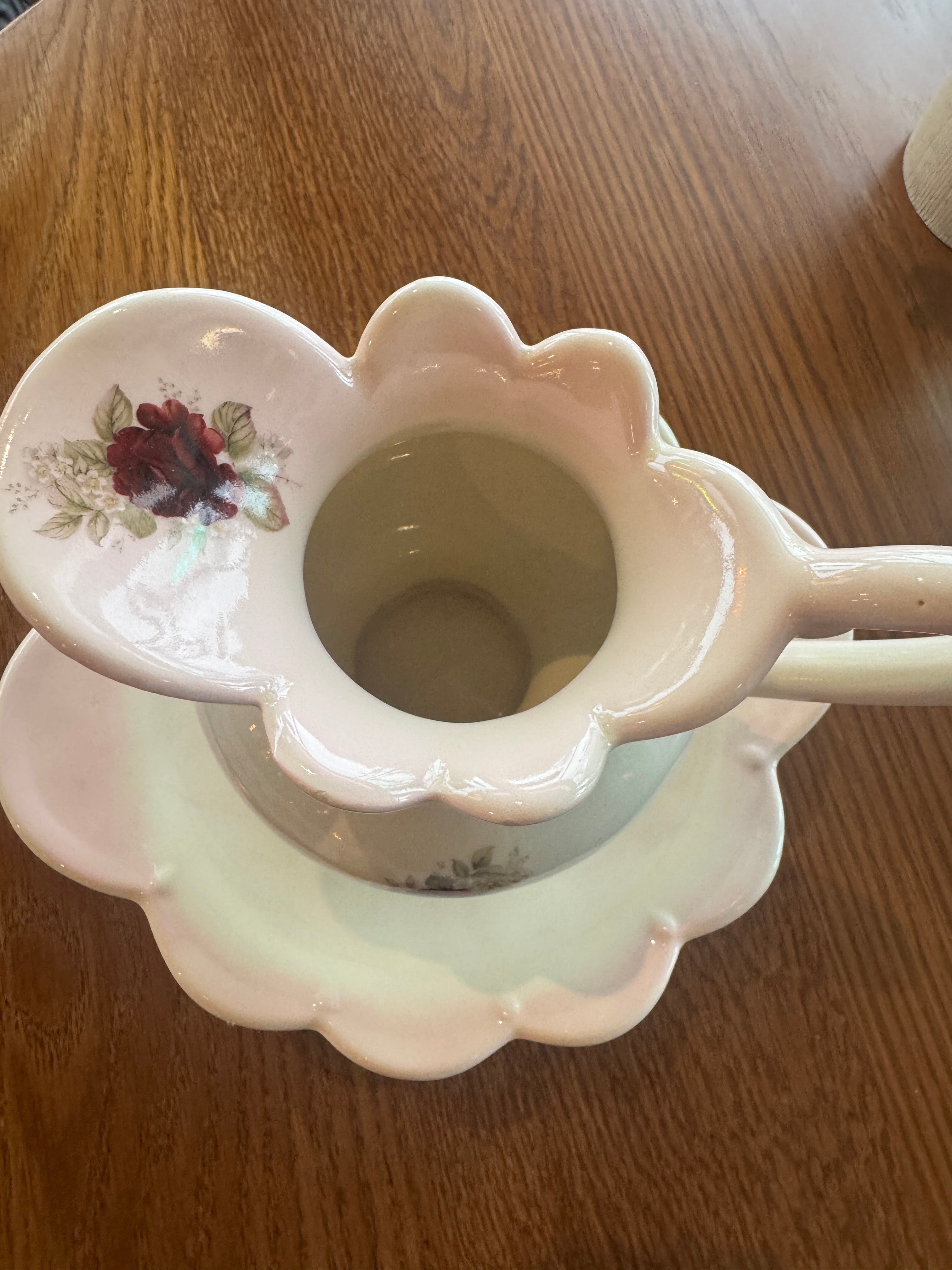 Vintage Floral Pitcher & Wash Basin