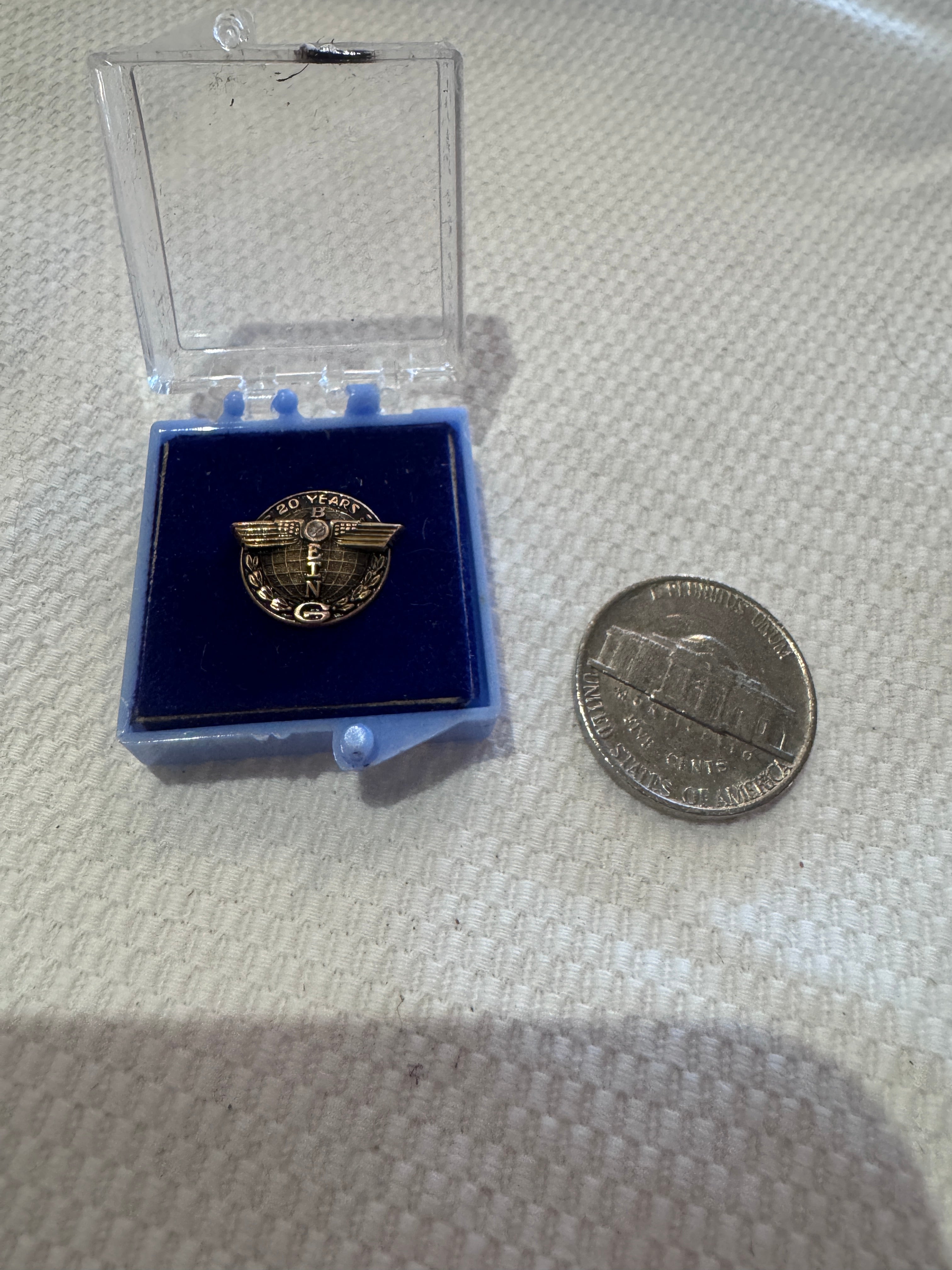 Boeing 20-Year Employee Service Pin