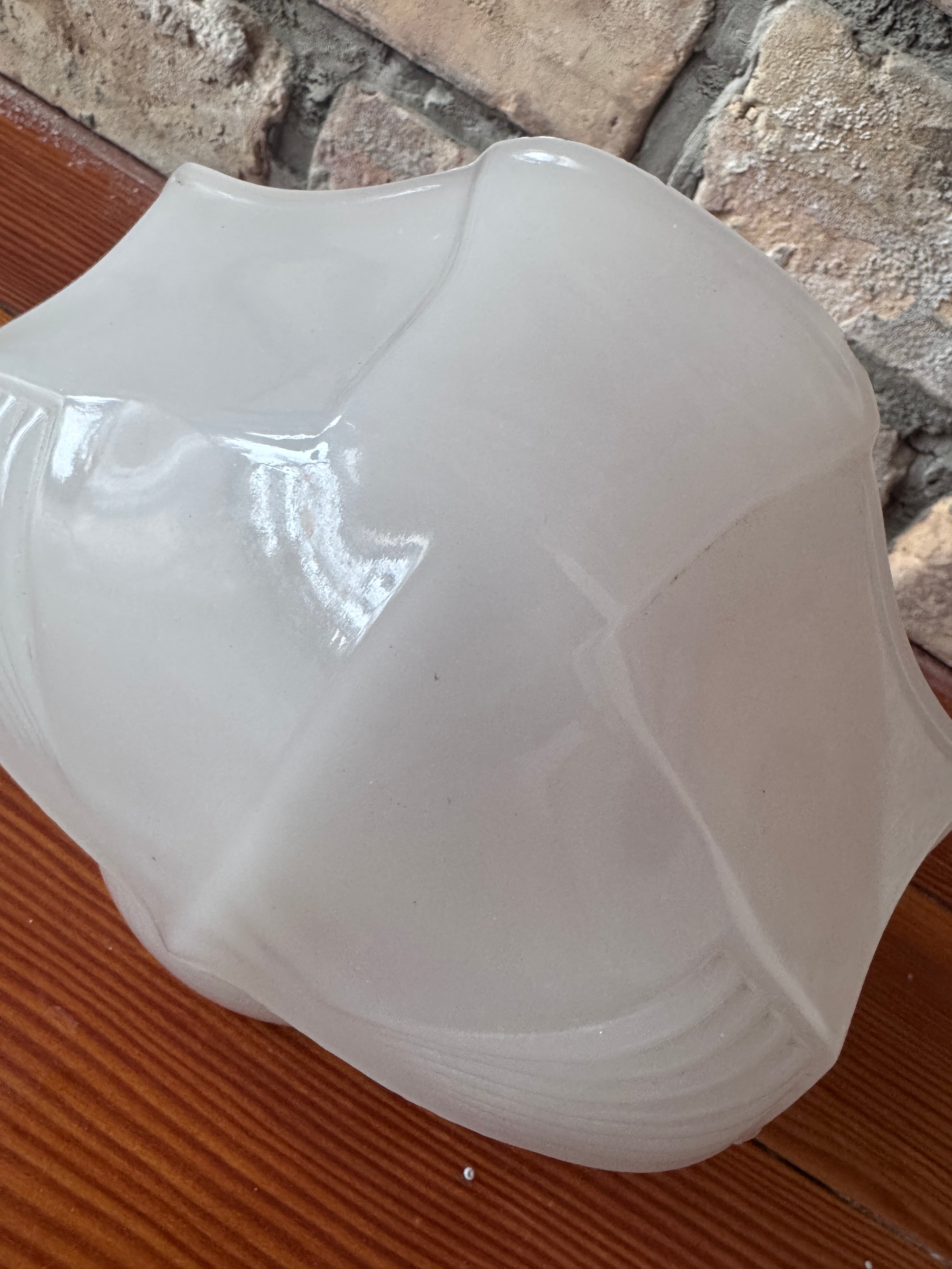 Art-Deco Milk Glass Lamp Cover