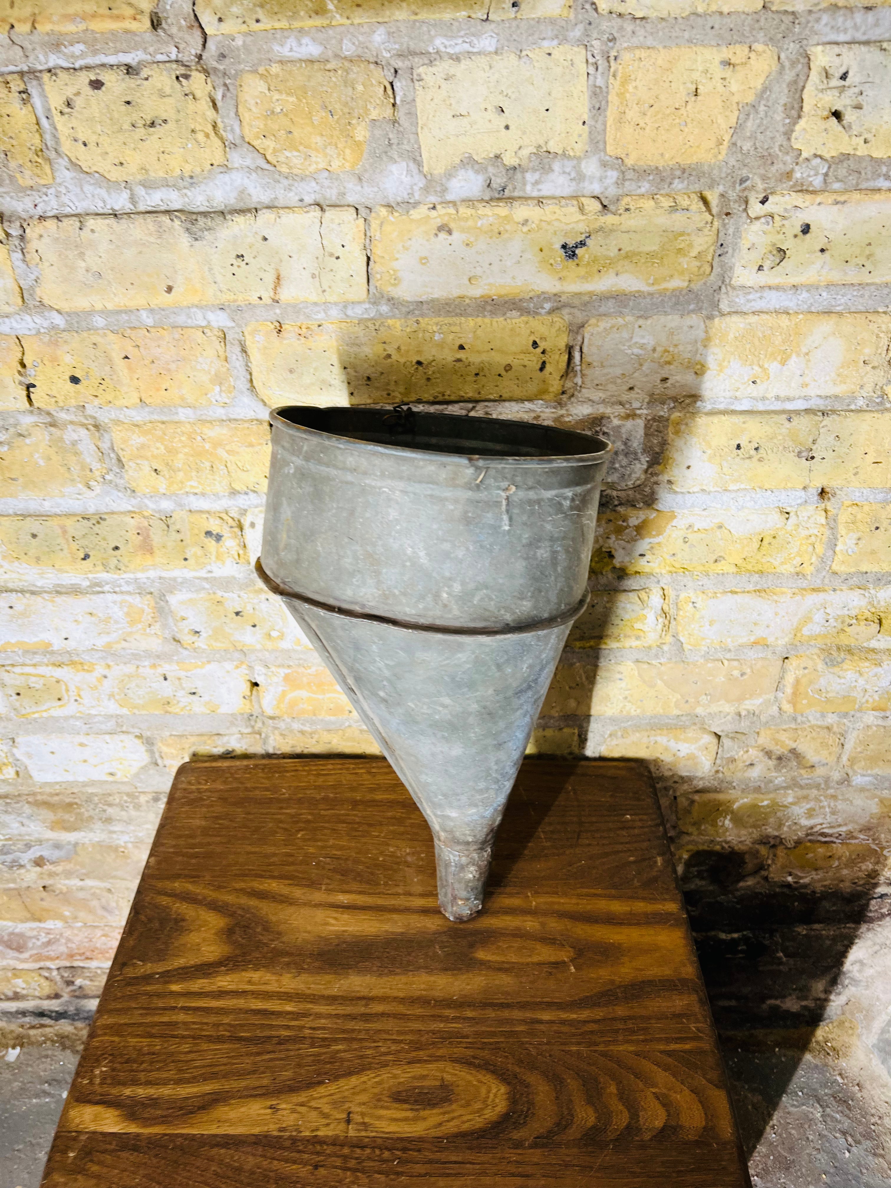 Vintage Galvanized Farm Funnel