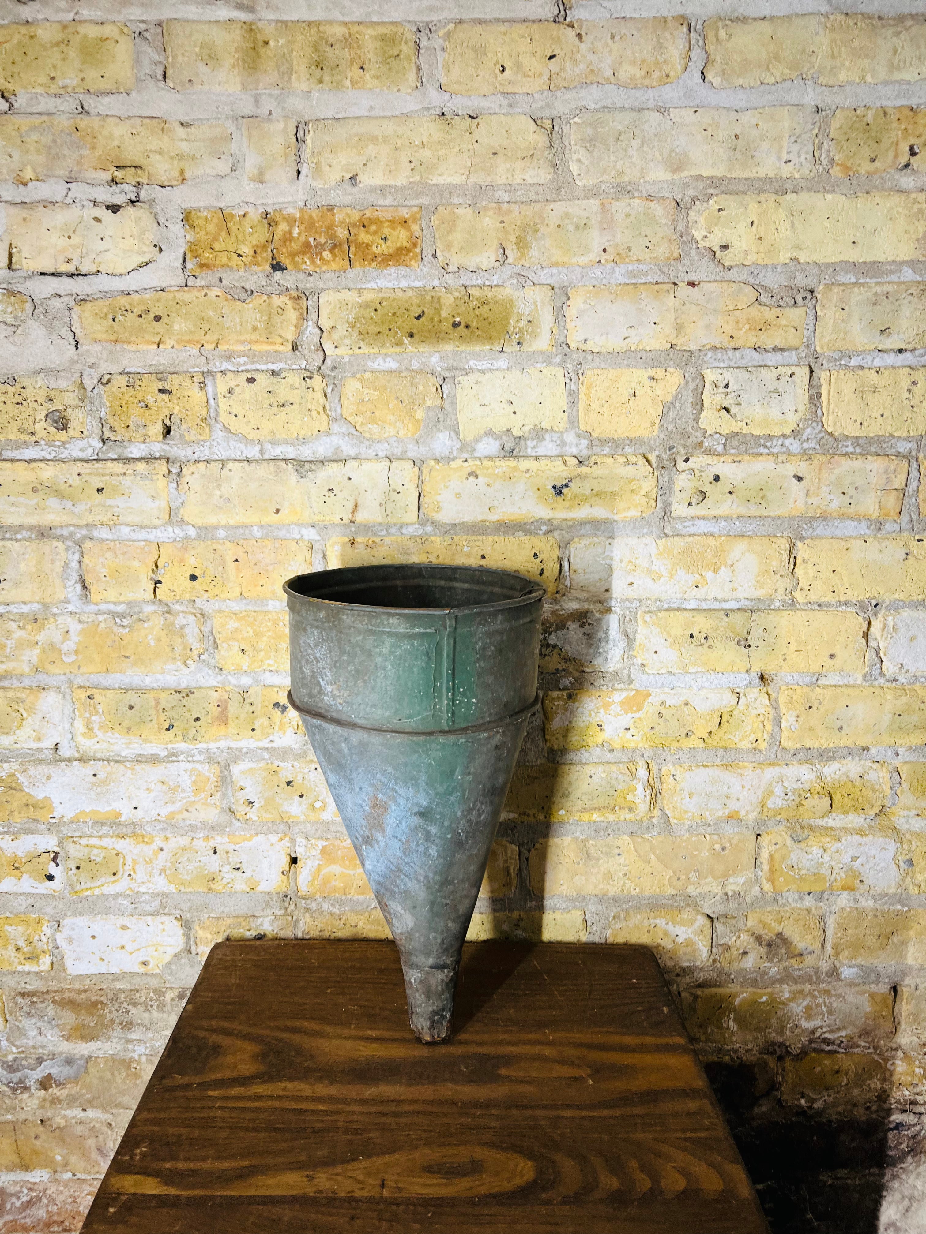 Vintage Galvanized Farm Funnel