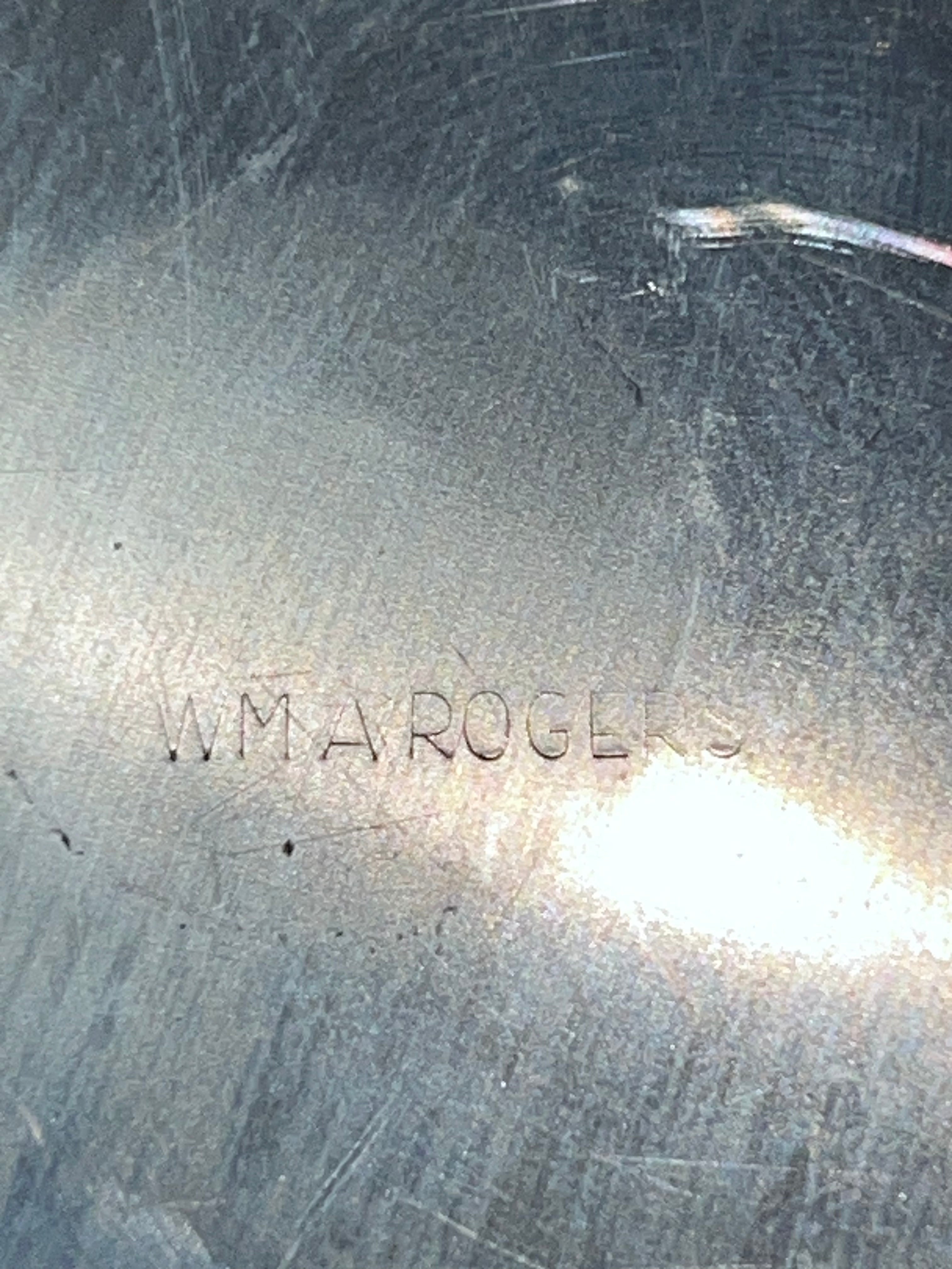 Silver Tray marked with WMA ROGERS on back