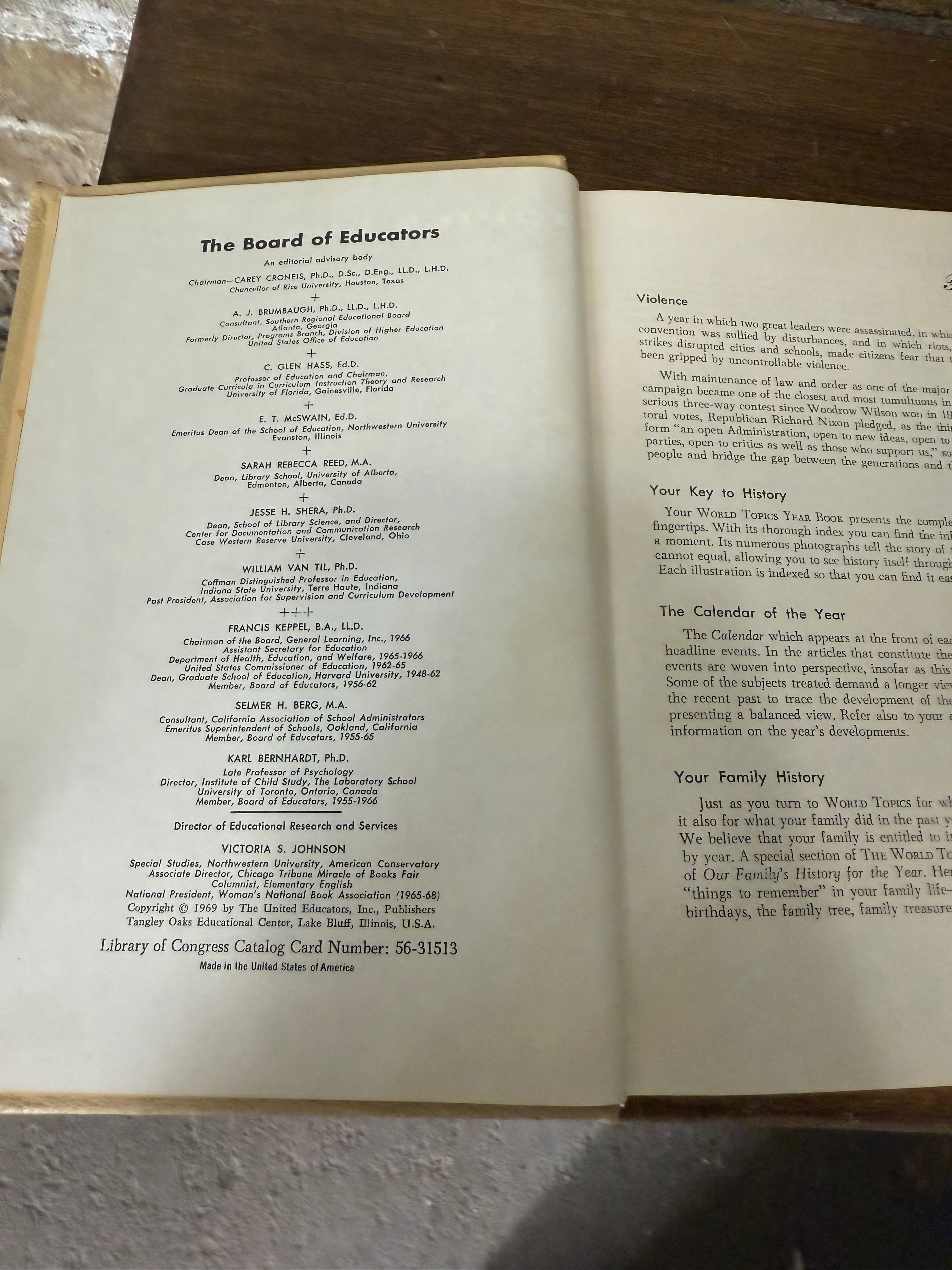 World Topics Yearbook 1969