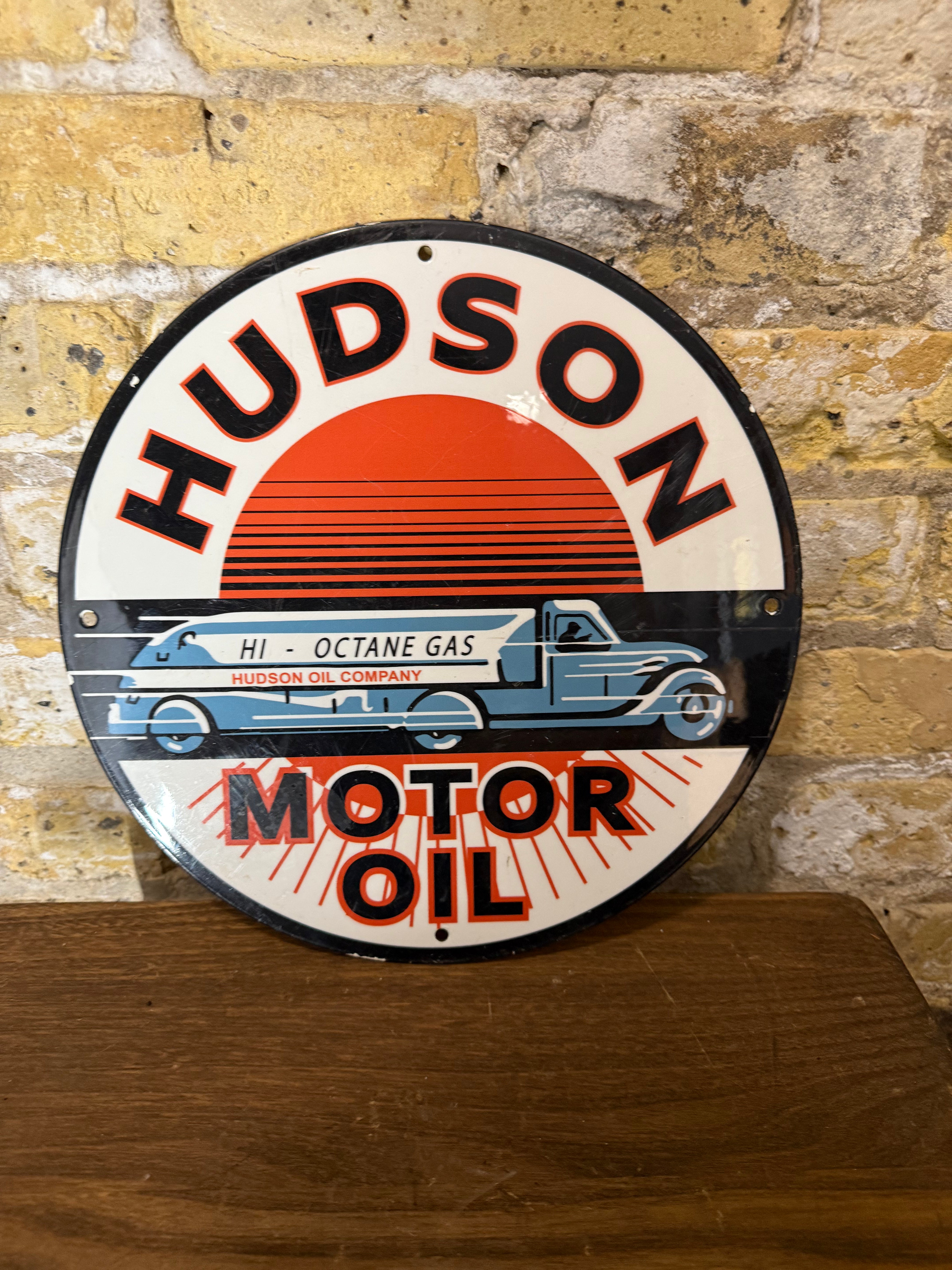 Hudson Motor Oil Sign