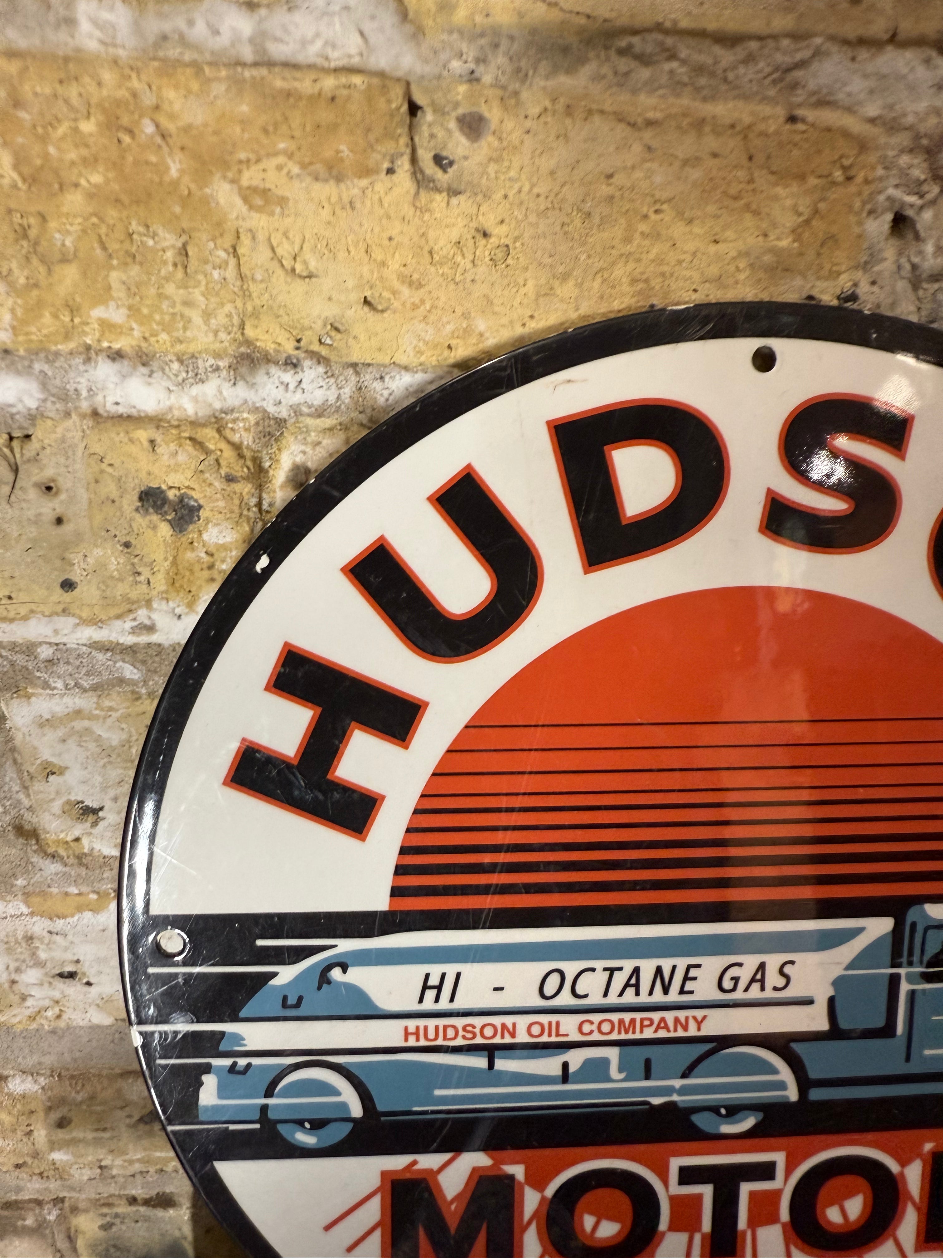 Hudson Motor Oil Sign