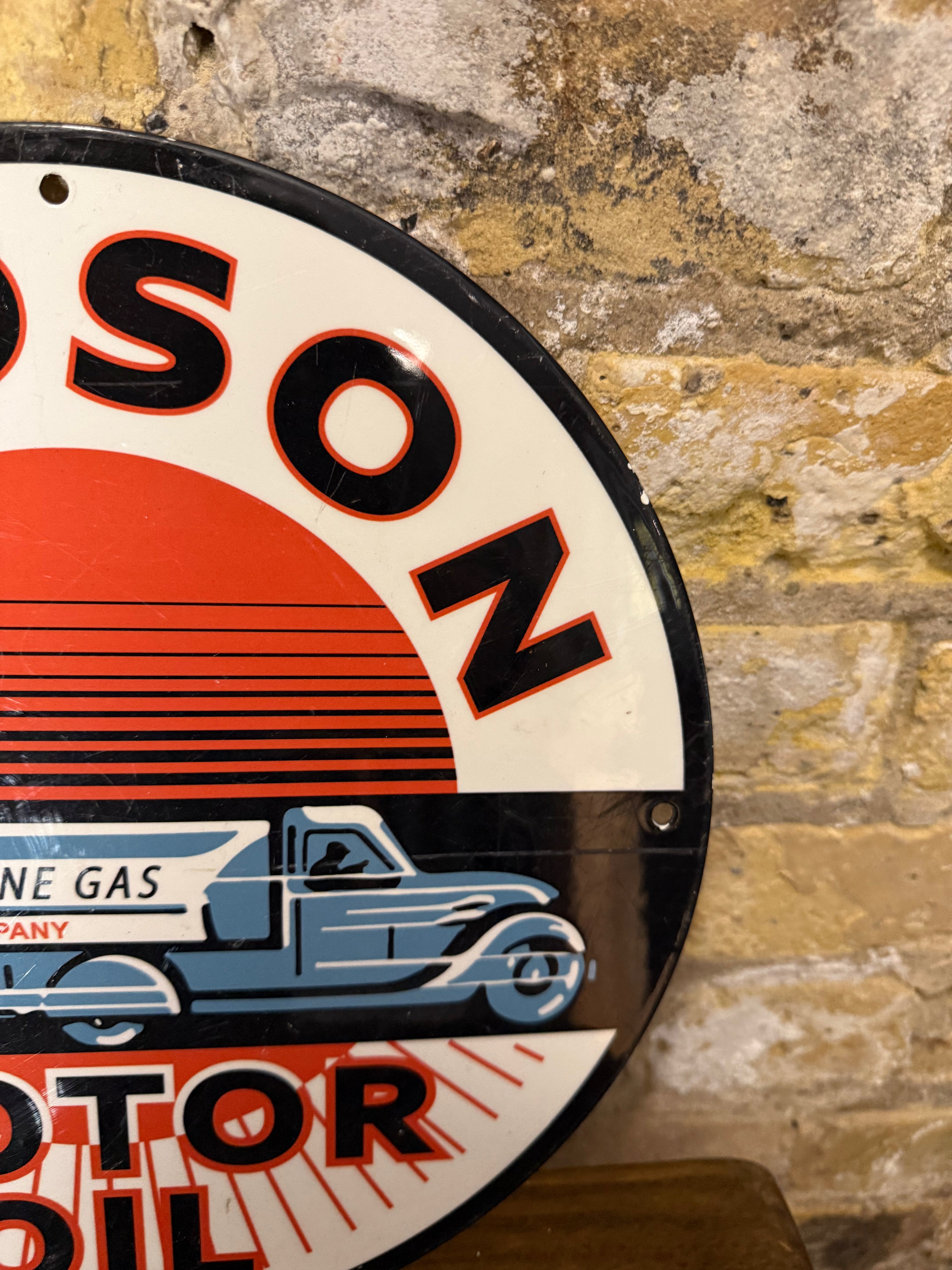 Hudson Motor Oil Sign