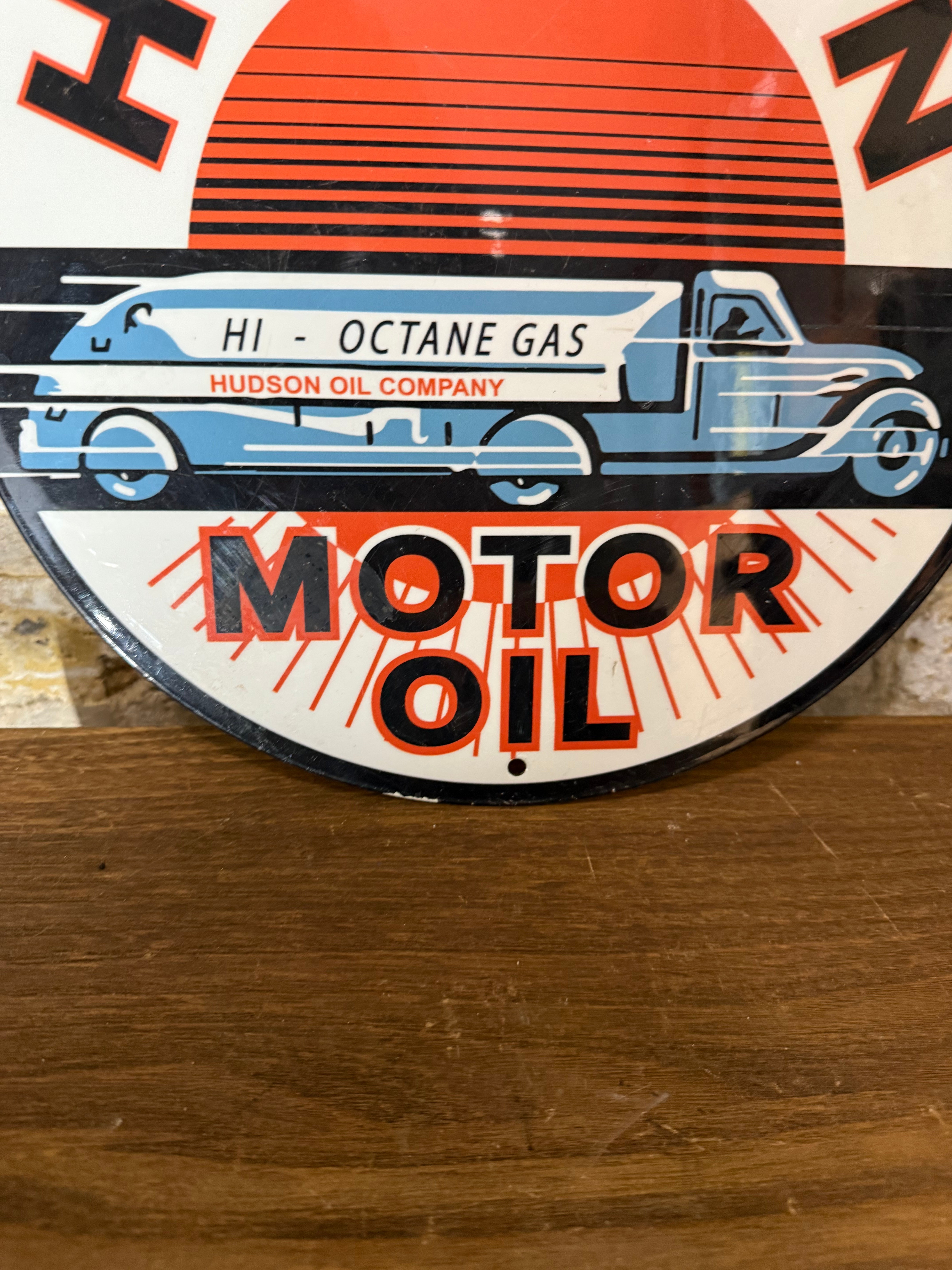 Hudson Motor Oil Sign
