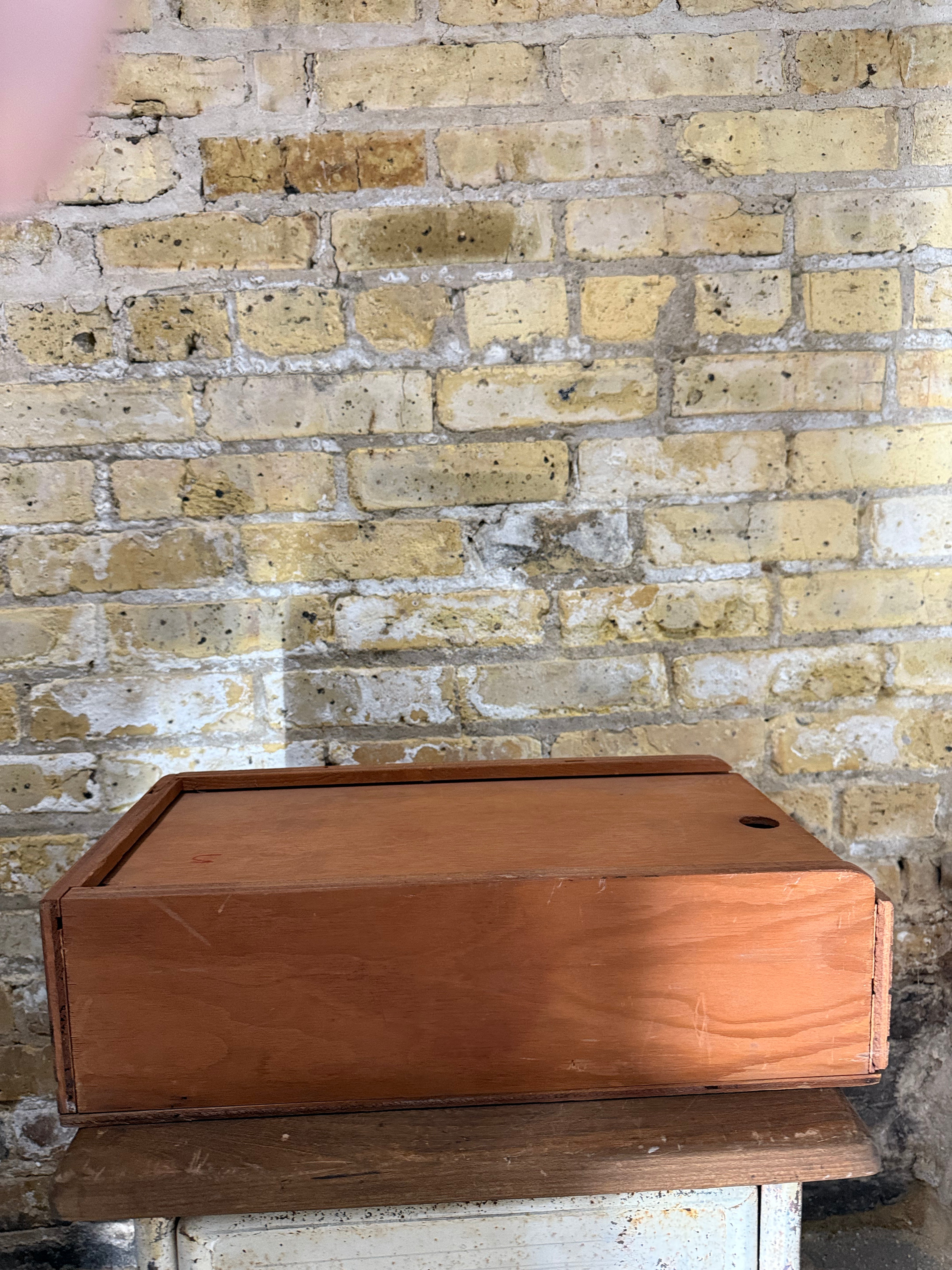 Vintage Wood Box with Lid