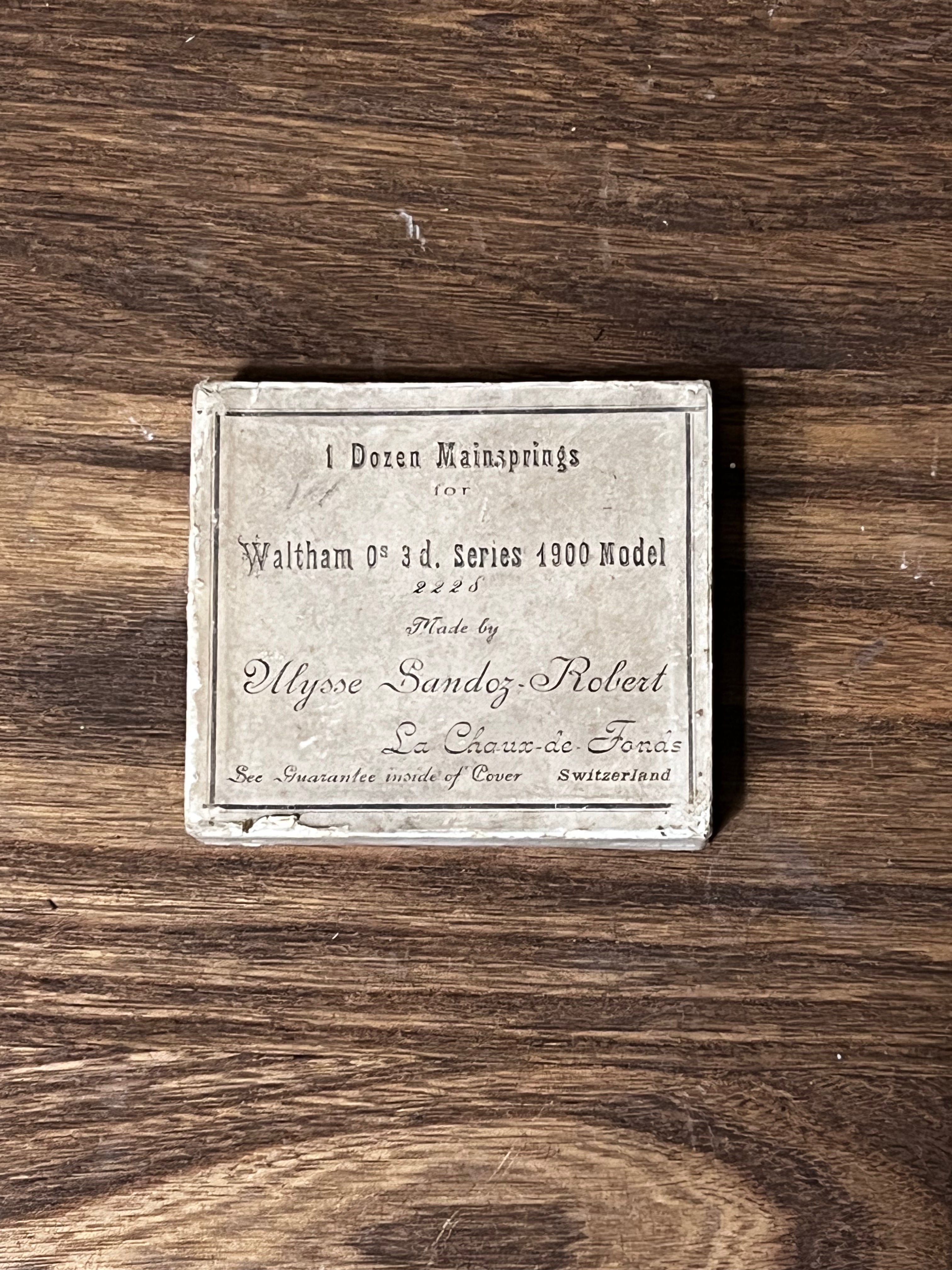 Vintage Watch Mainspring Made by Ulysse Sandoz Robert - Switzerland