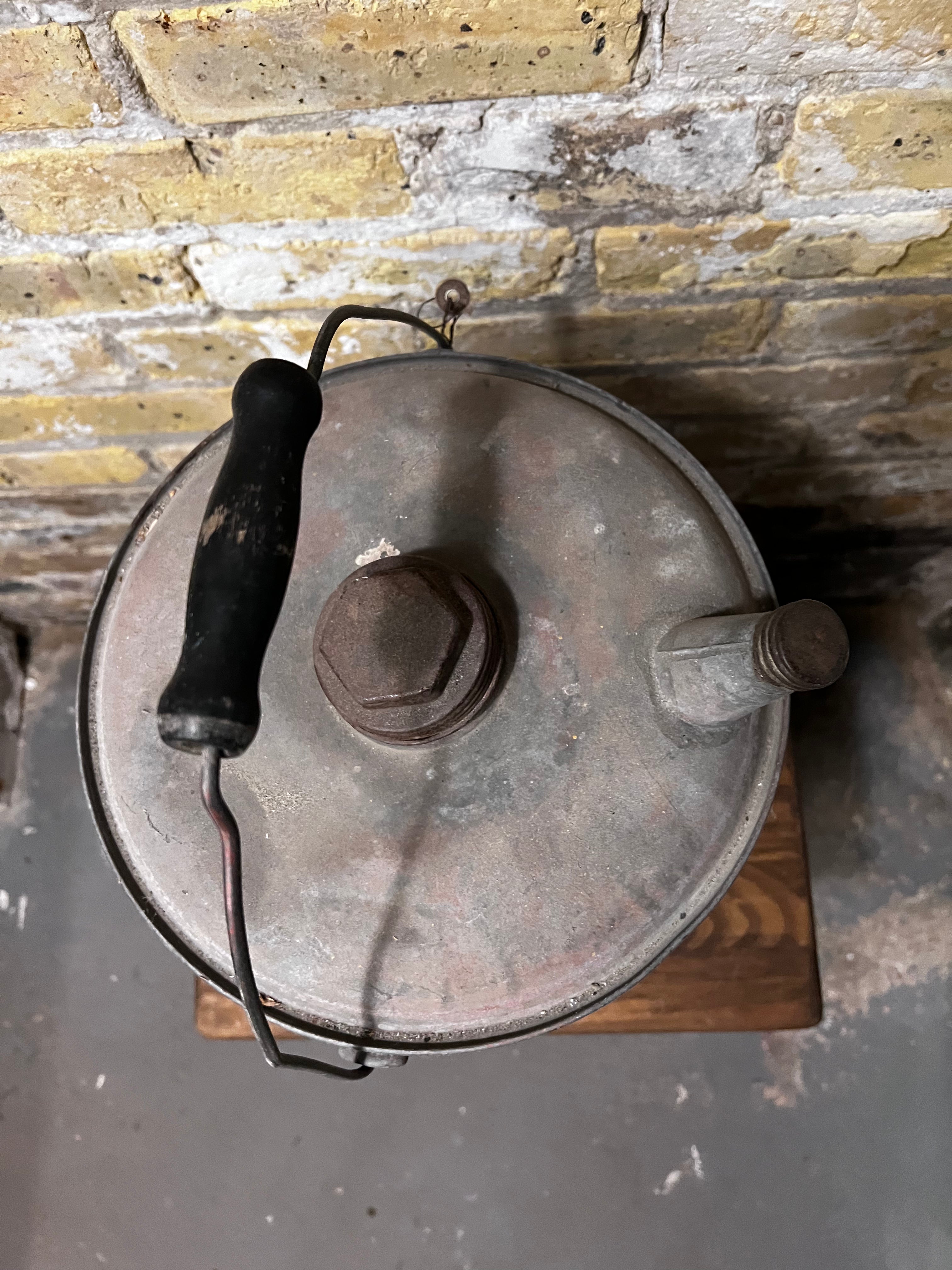 Vintage Gallon Zinc Oil Fuel Can