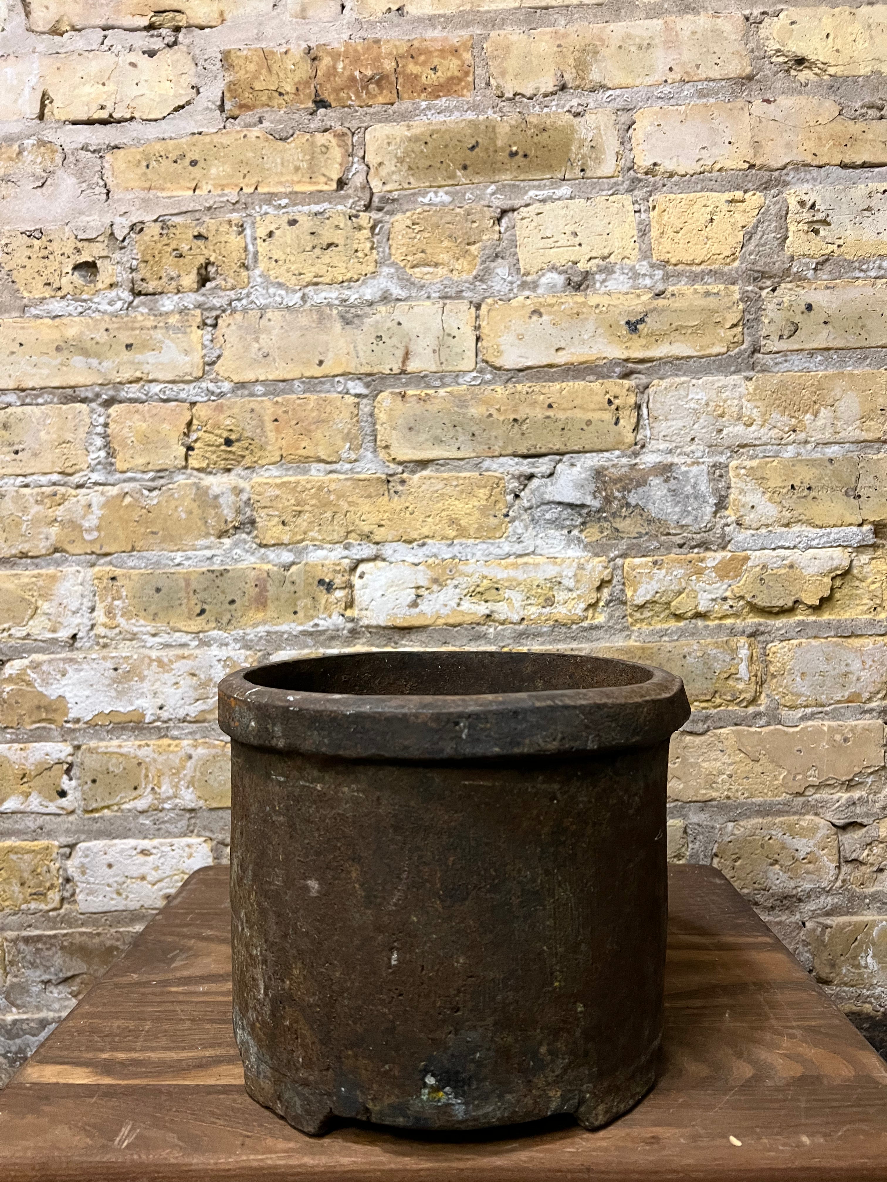 Antique Iron Grain Pot