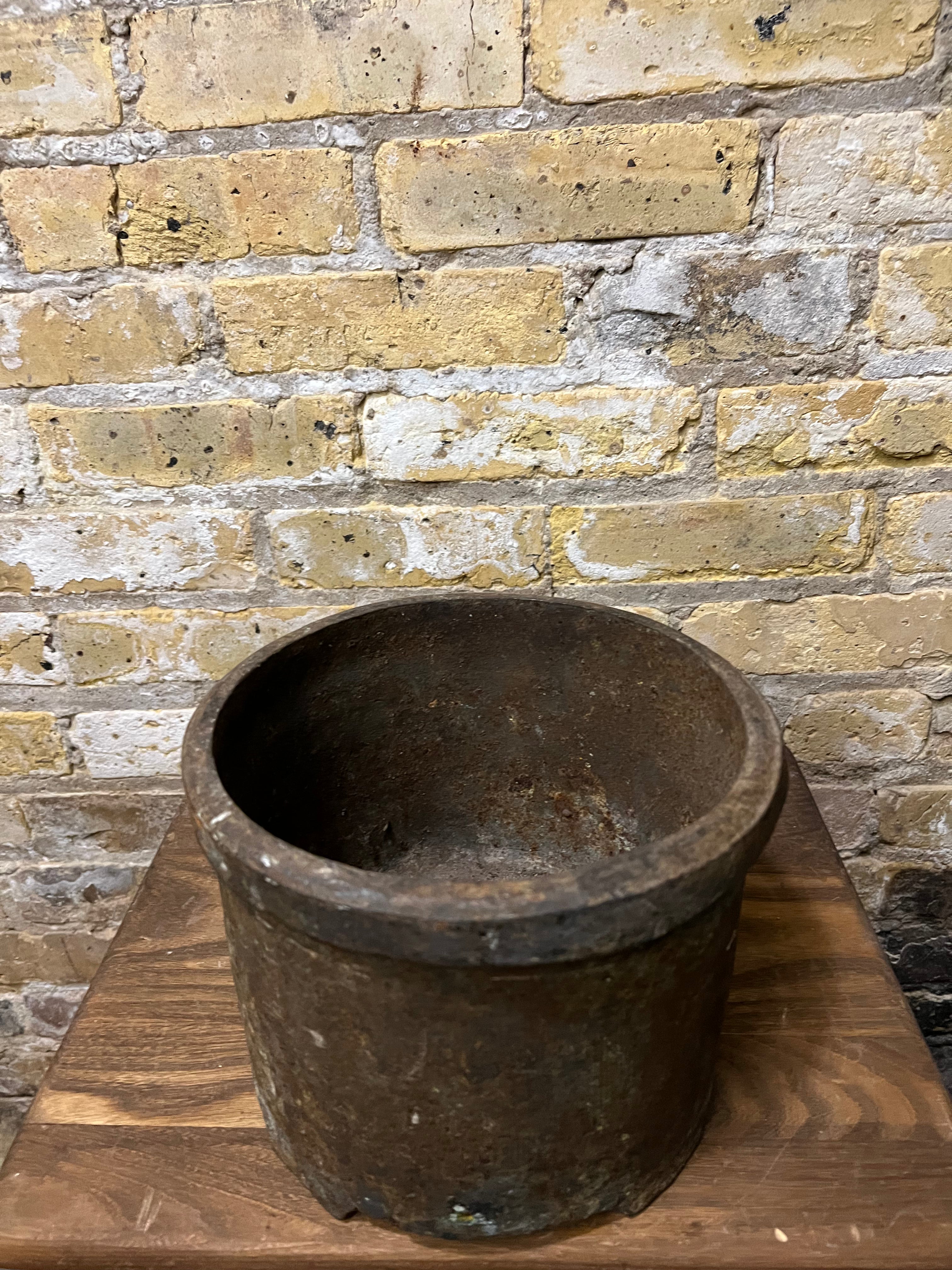 Antique Iron Grain Pot