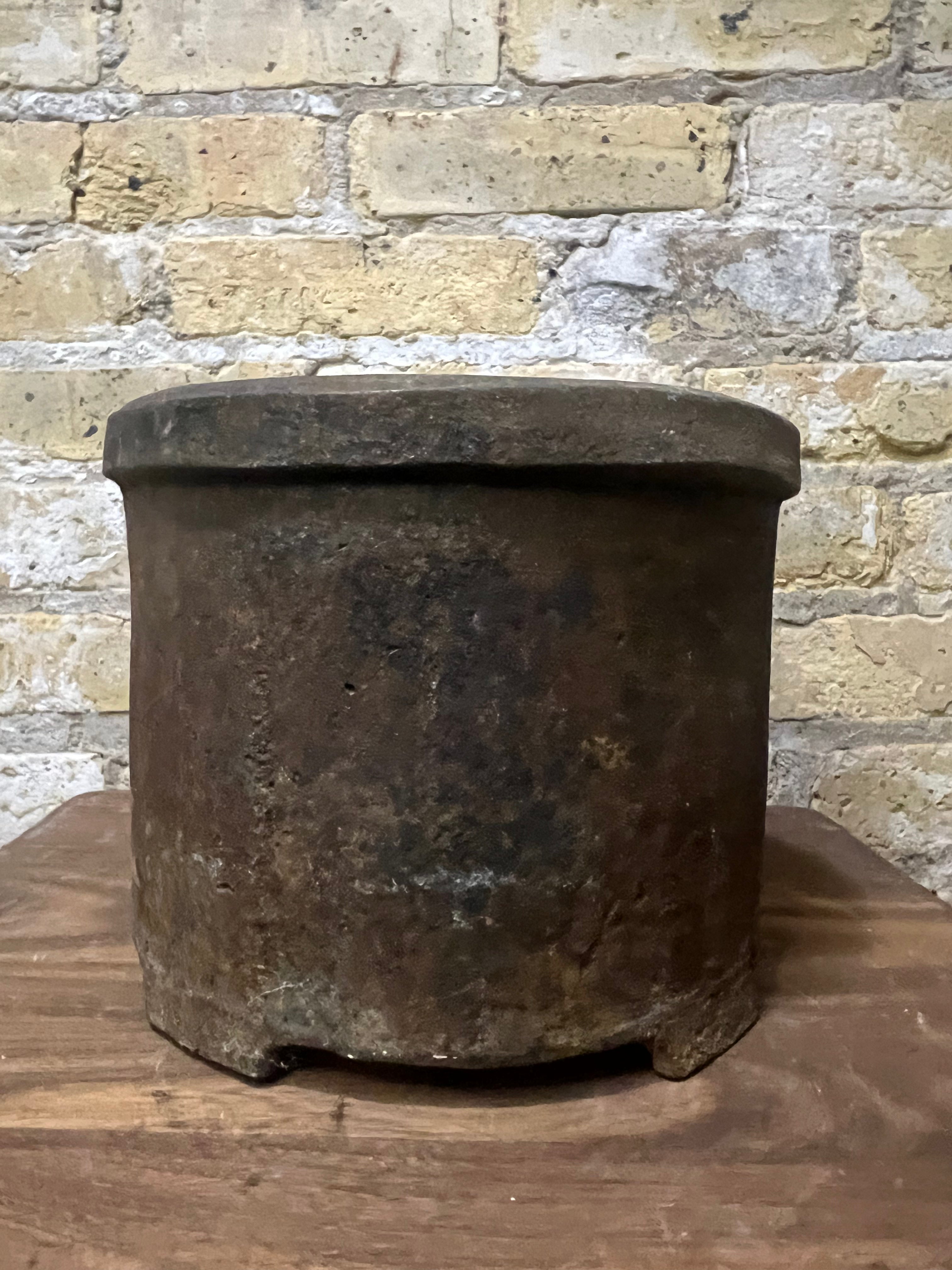 Antique Iron Grain Pot