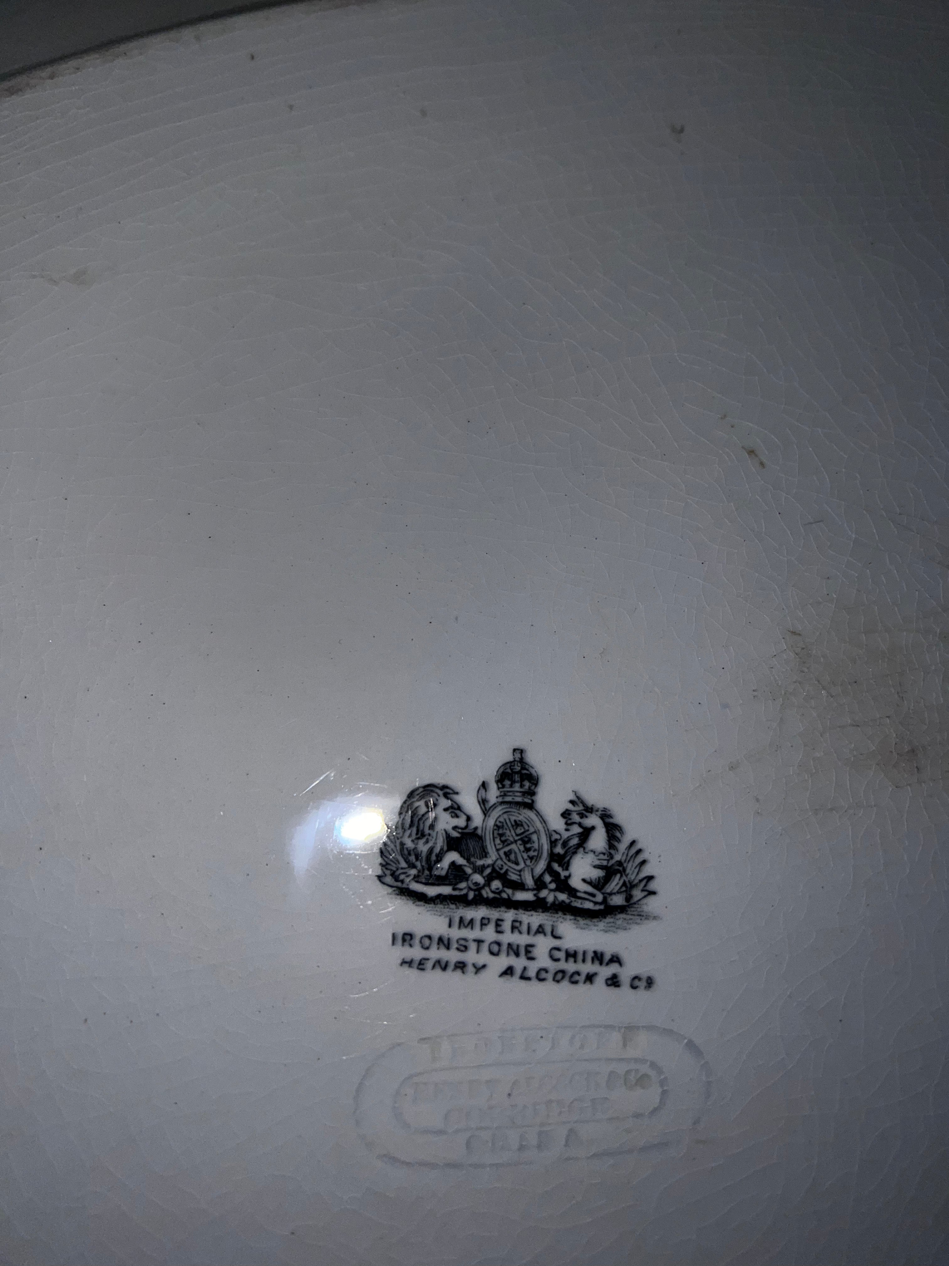 1880-1910 Henry Alcock white plate