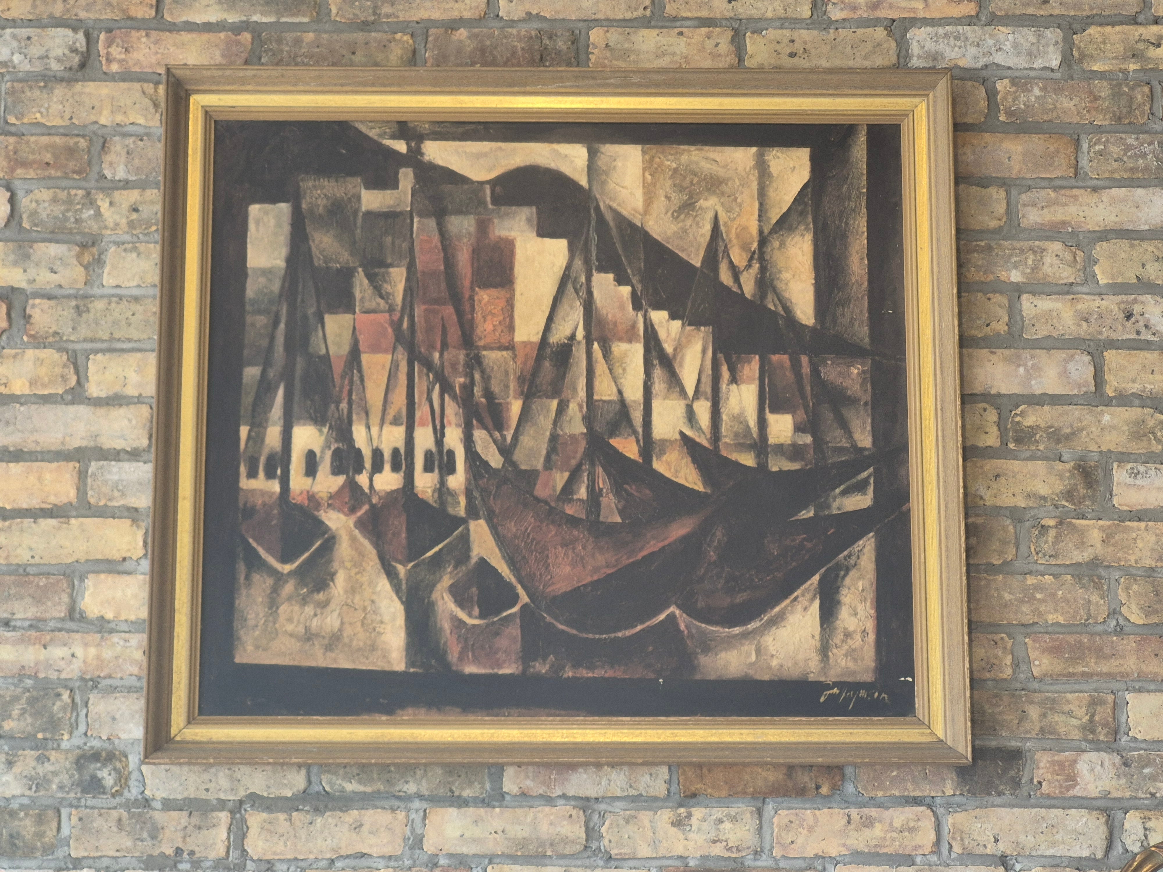 1960s "Harbour at Poros" by John Haymson