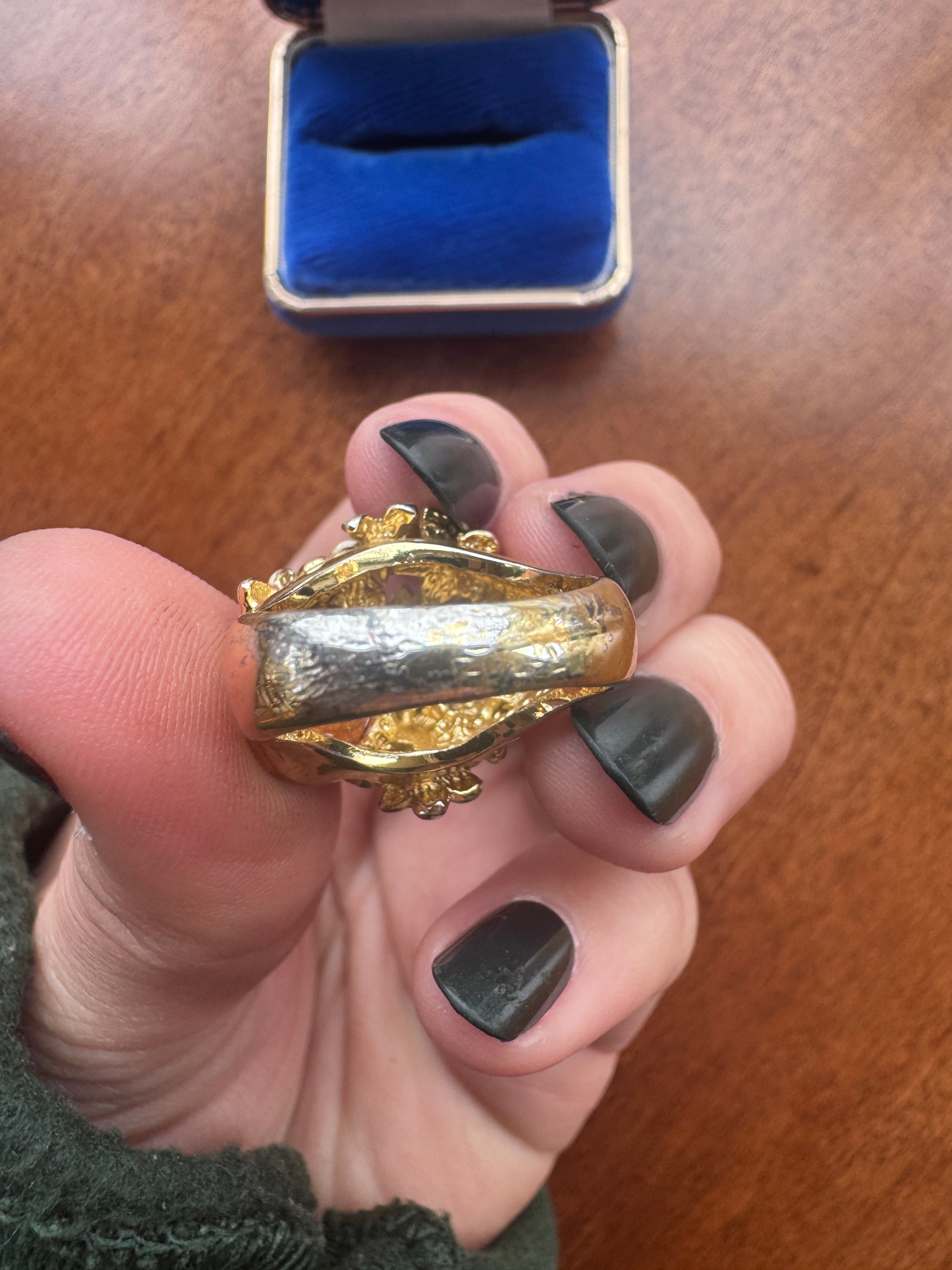 Floral Cocktail Ring Size 6.5