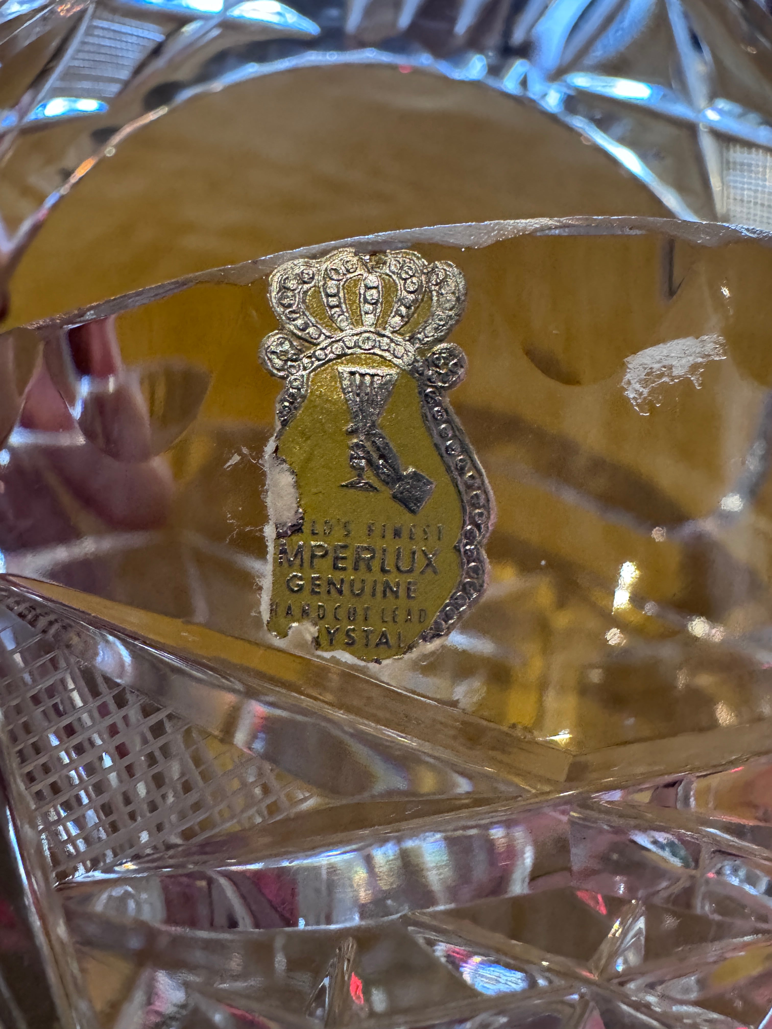 Imperlux Atomic Starburst Handcut Crystal Basket