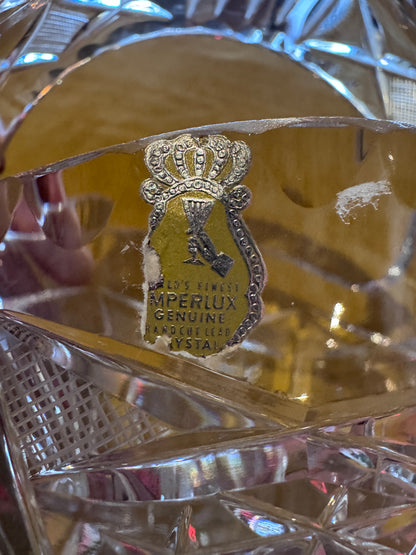 Imperlux Atomic Starburst Handcut Crystal Basket