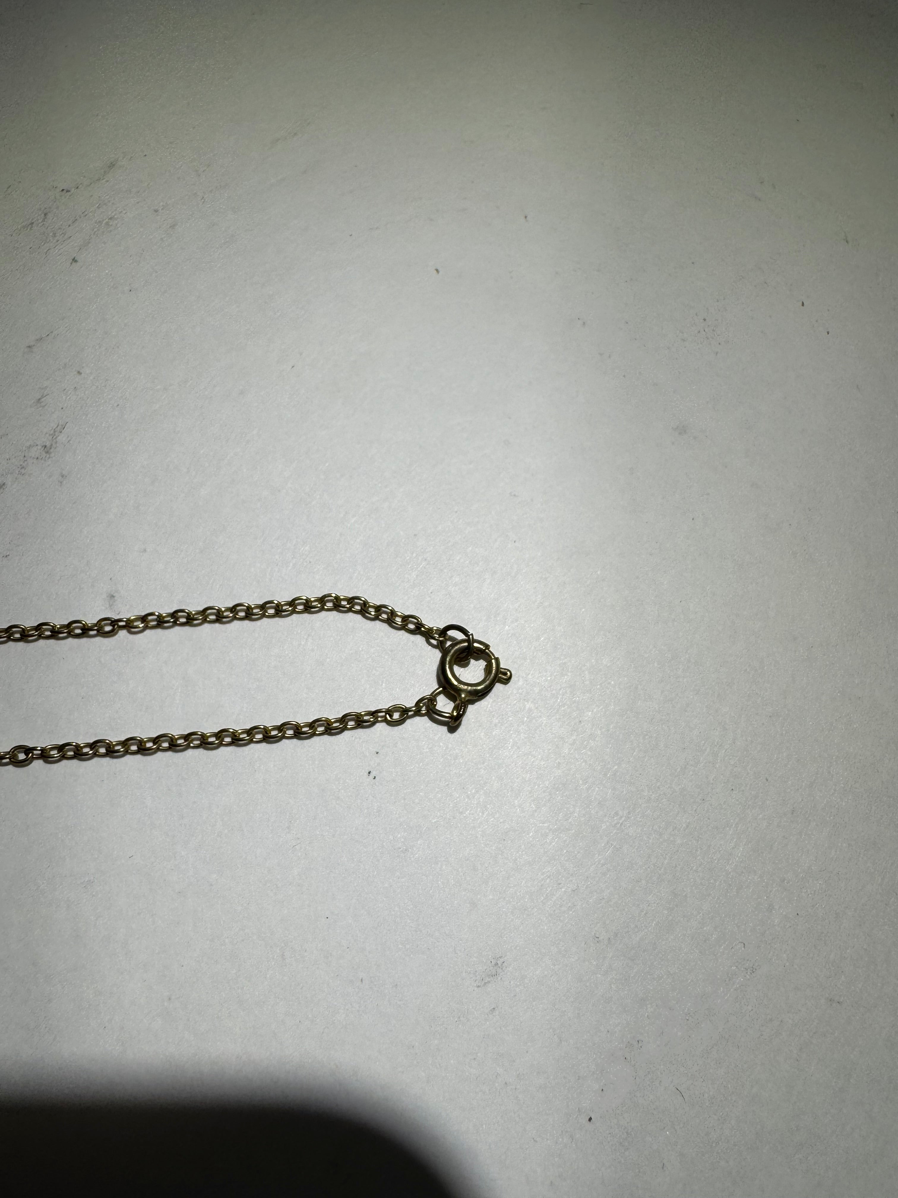 Off White Enamel Leaf Necklace