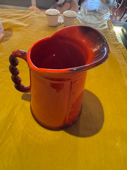 Vintage Metlox Pottery Poppy Trail Red Rooster Pitcher