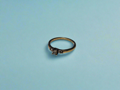 3 Stone Rhinestone Ring