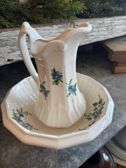 Ceramic Pitcher & Wash Basin