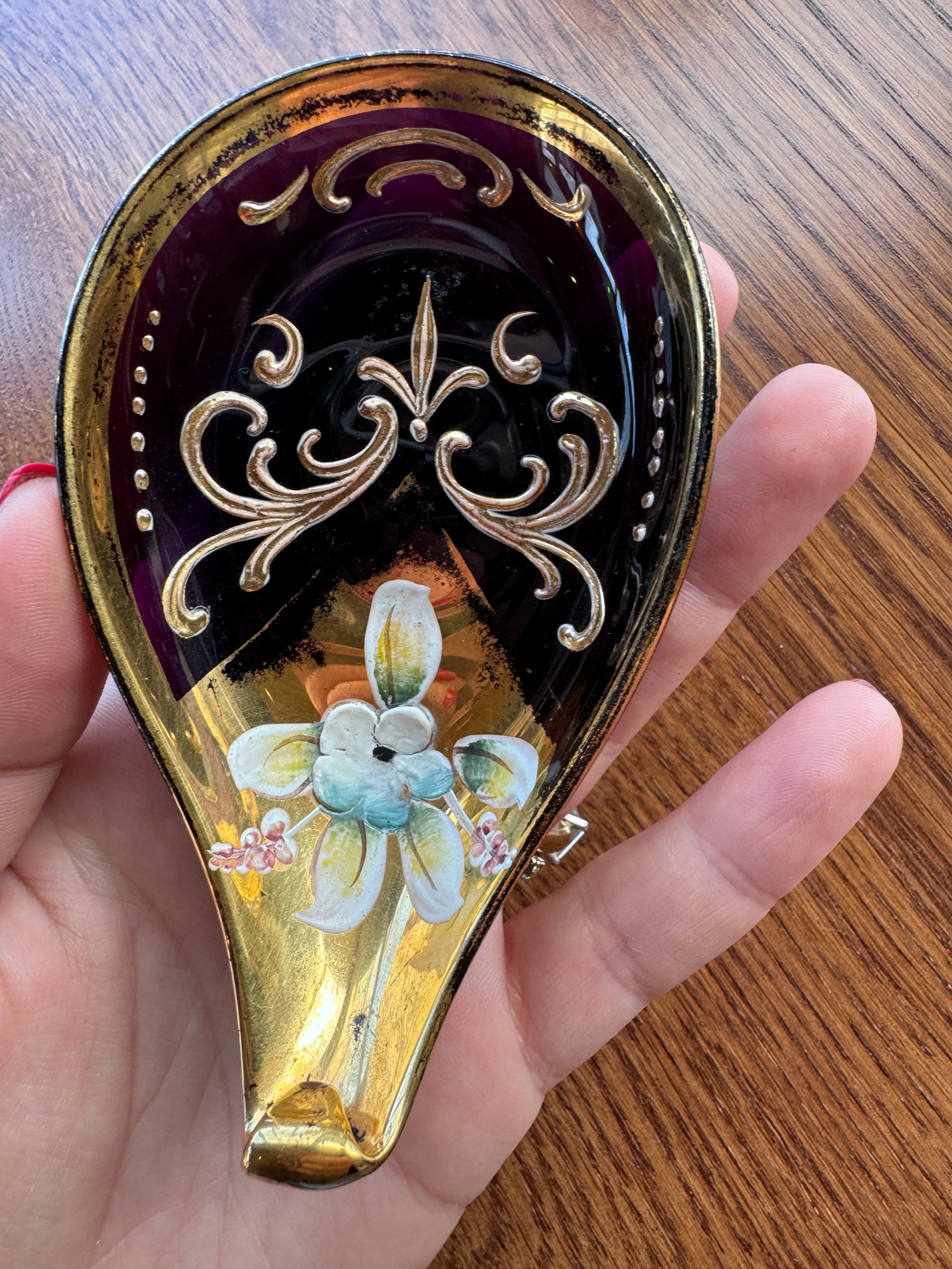 Vintage Hand Painted Italian Trinket Dish